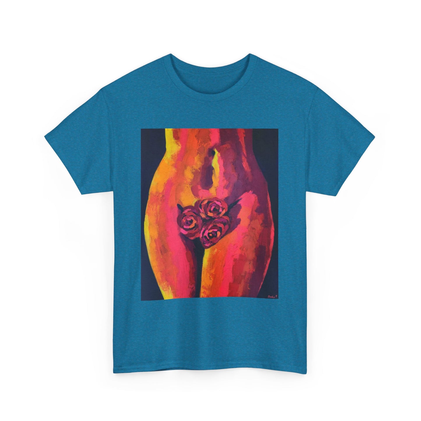 Camiseta unisex de algodón grueso "Sensual Roses"
