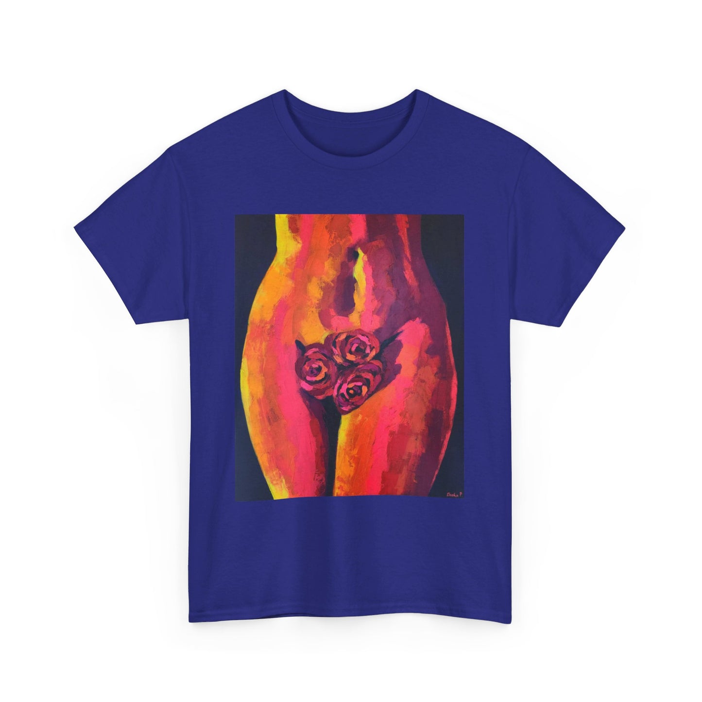 Camiseta unisex de algodón grueso "Sensual Roses"