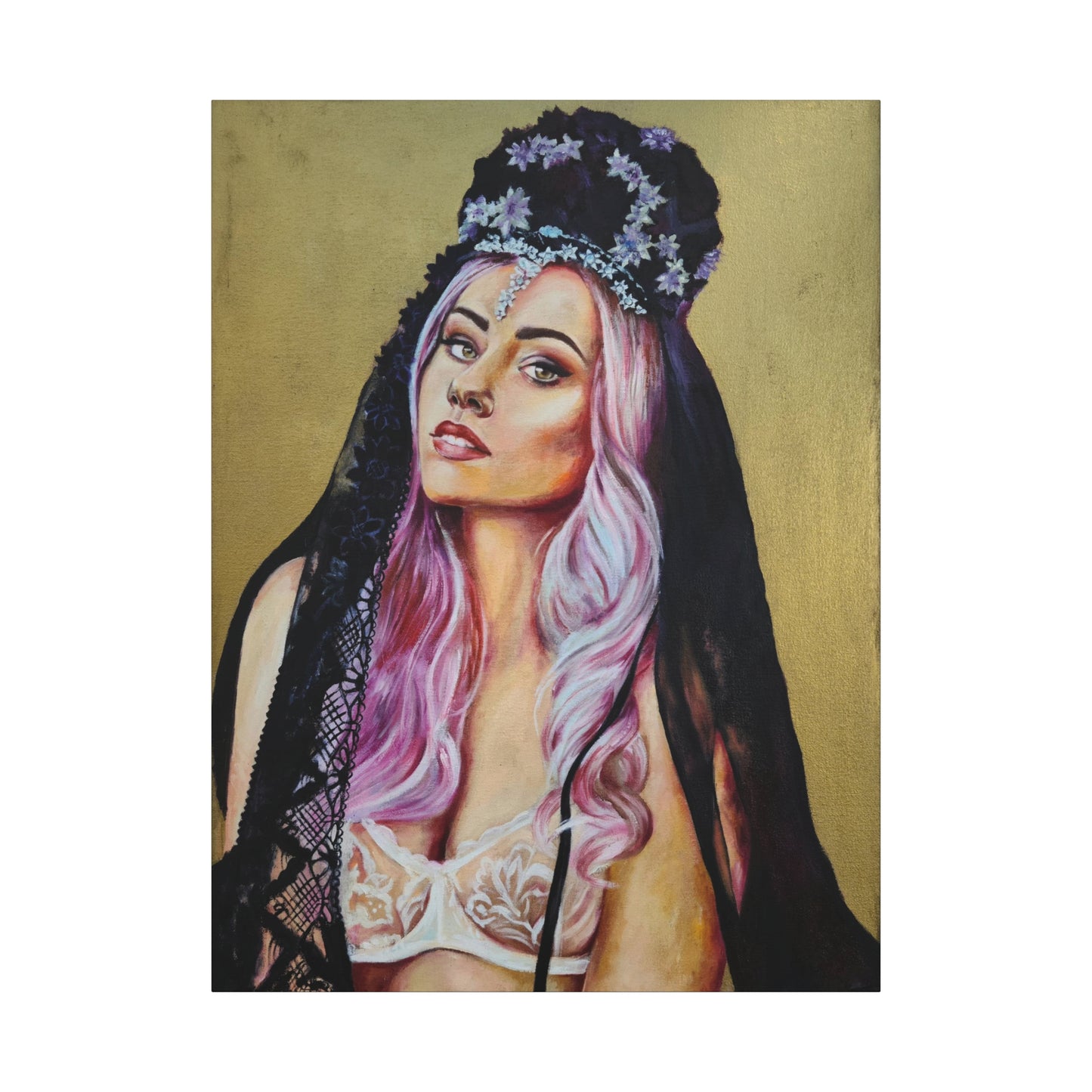 "Flower Crown" Canvas Print