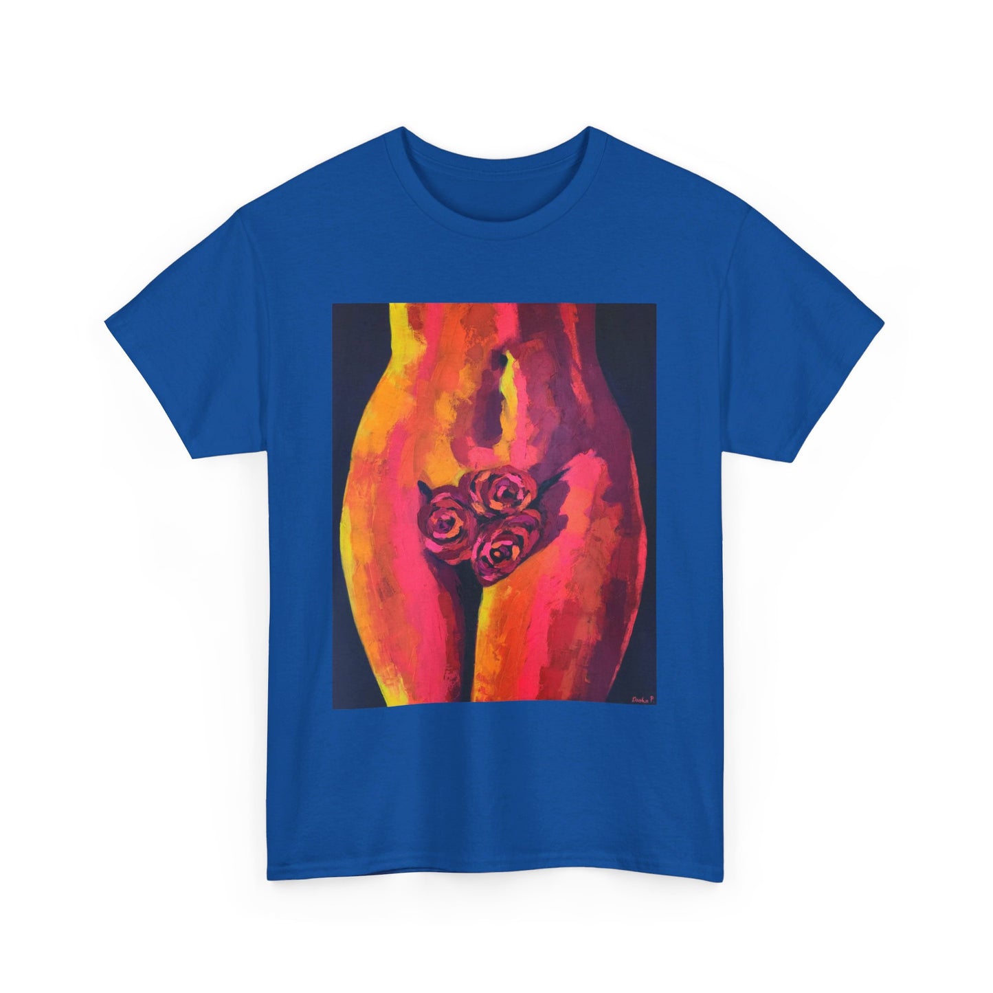 Camiseta unisex de algodón grueso "Sensual Roses"