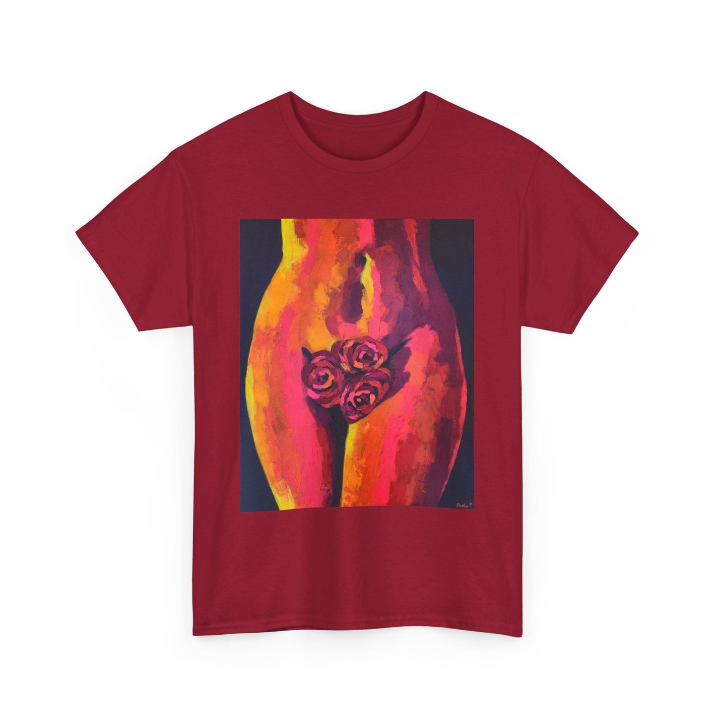 Camiseta unisex de algodón grueso "Sensual Roses"