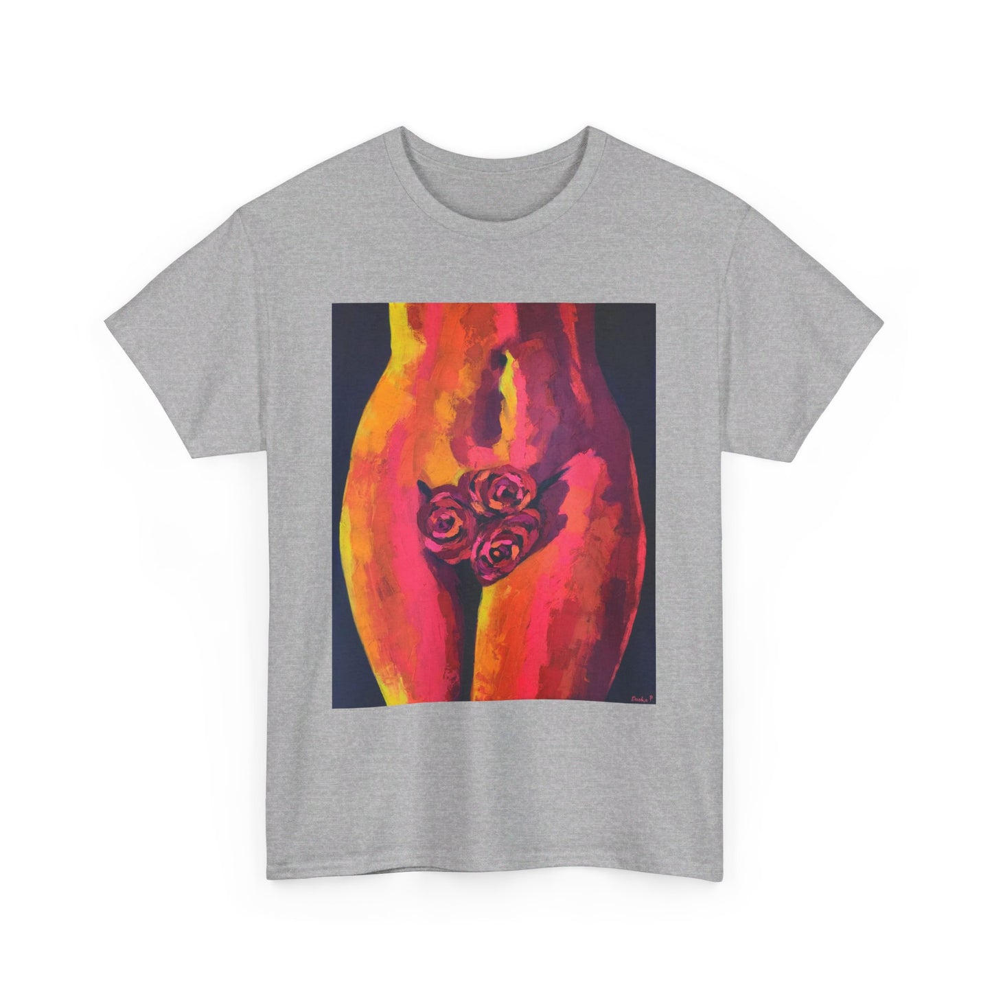 Camiseta unisex de algodón grueso "Sensual Roses"