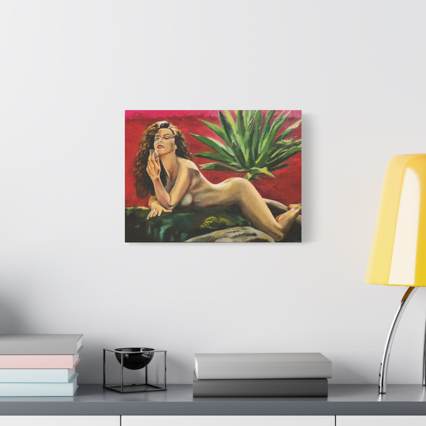 "Mujer Agave" Canvas Print, Artistic Nude Canvas Wall Art