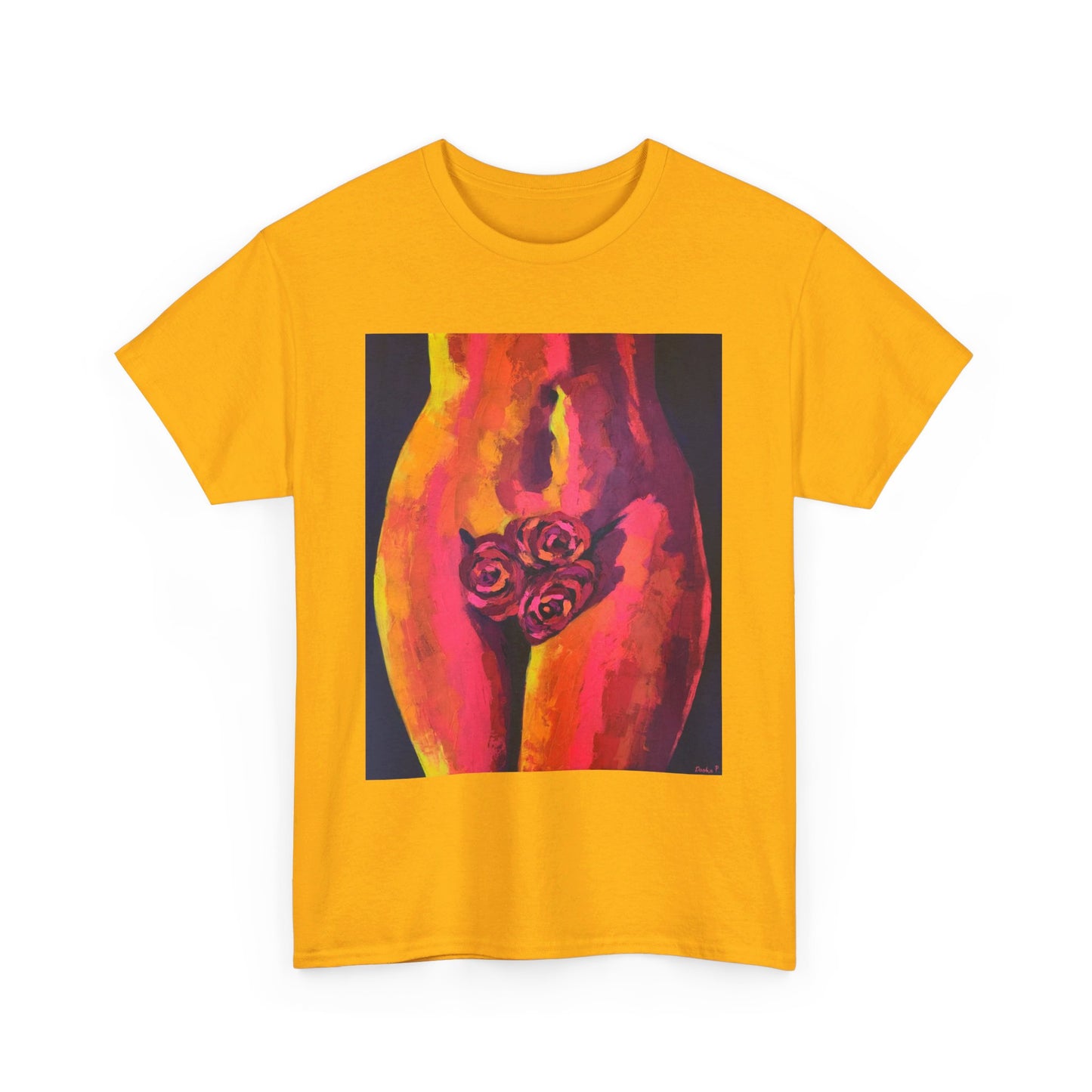 Camiseta unisex de algodón grueso "Sensual Roses"