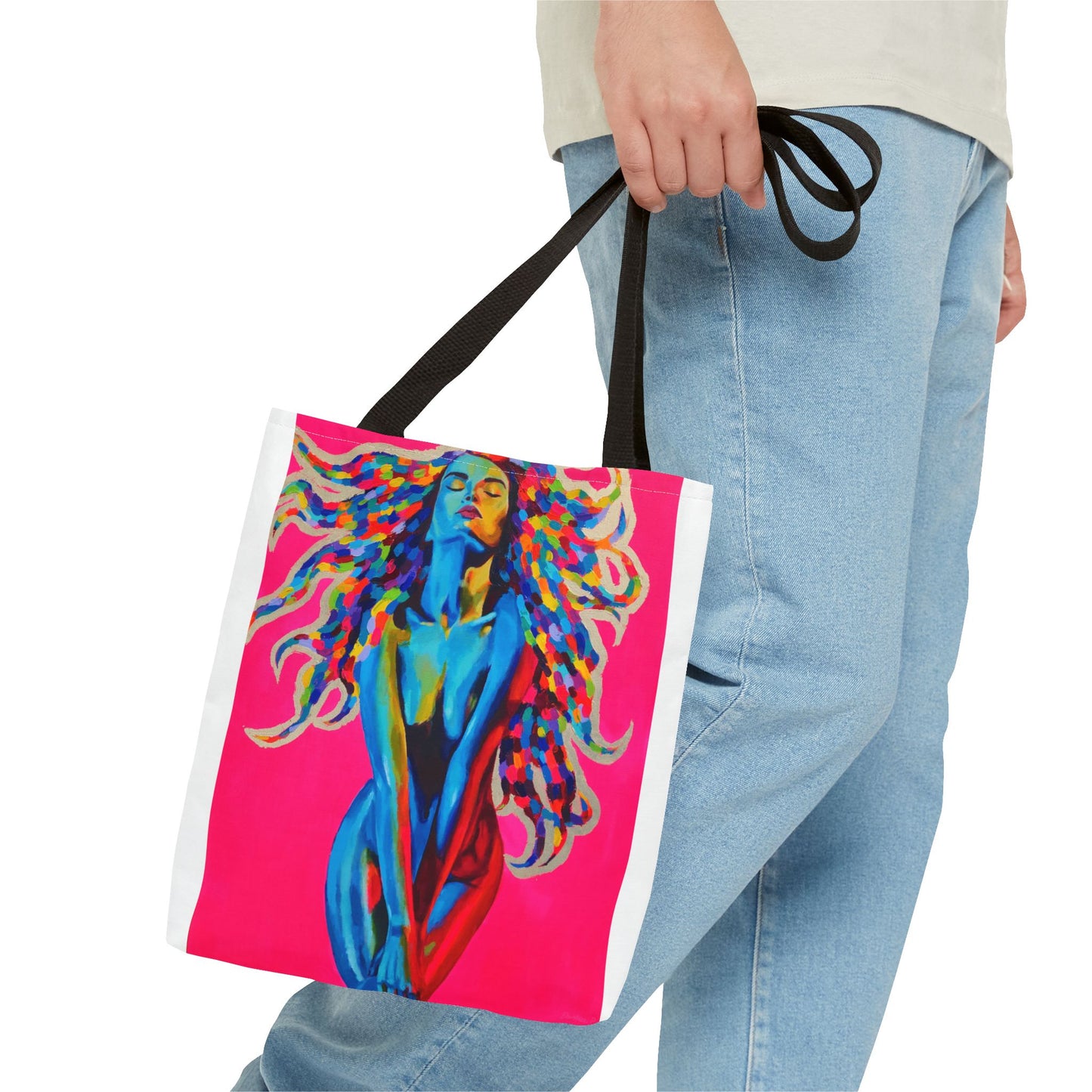 Vibrant "Medusa" Art Tote Bag - Colorful Design for Everyday Use