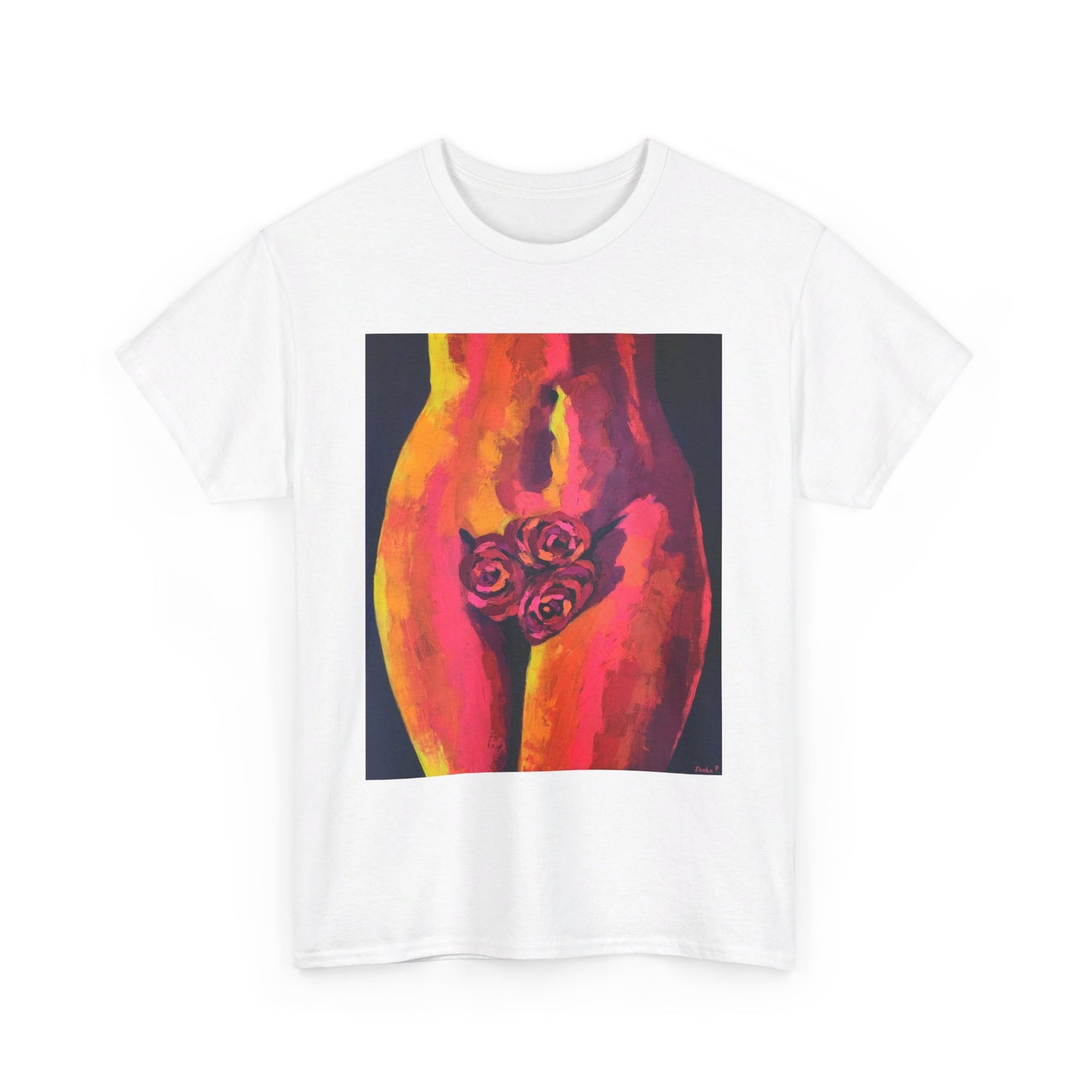 Camiseta unisex de algodón grueso "Sensual Roses"