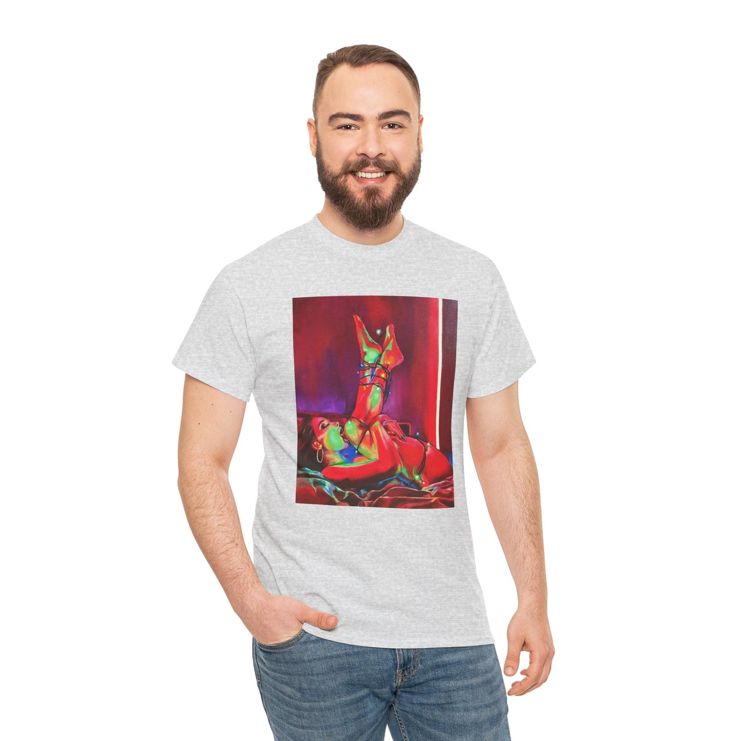 "XXXmas Lights" Unisex-T-Shirt aus schwerer Baumwolle