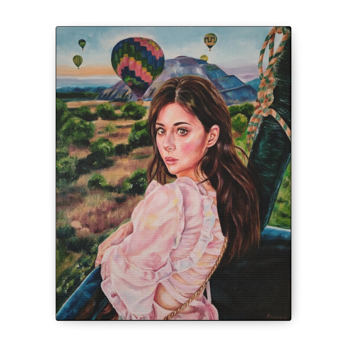 "Girl in a Balloon" Canvas Print