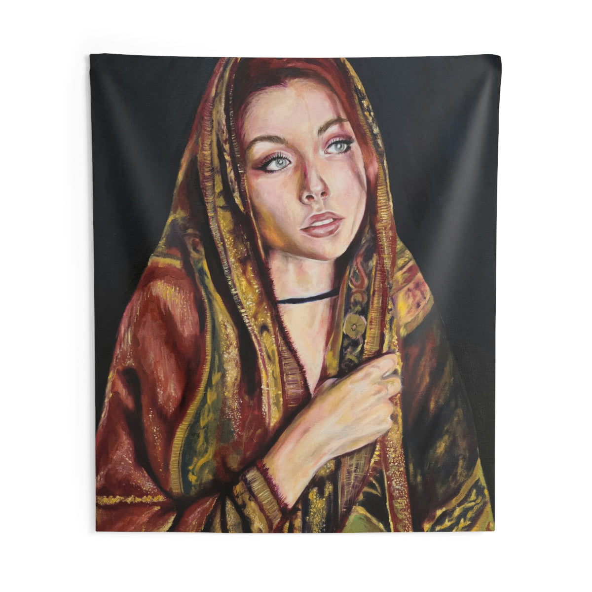 "Black Rose" Tapestry