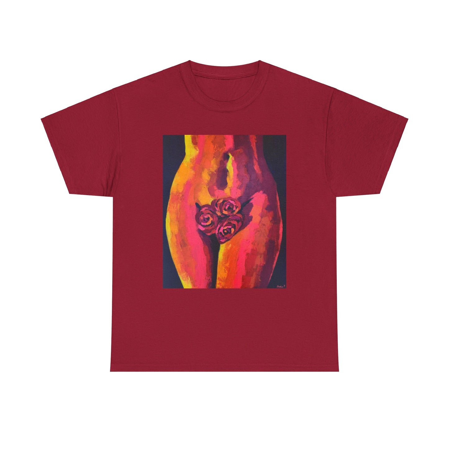 Camiseta unisex de algodón grueso "Sensual Roses"