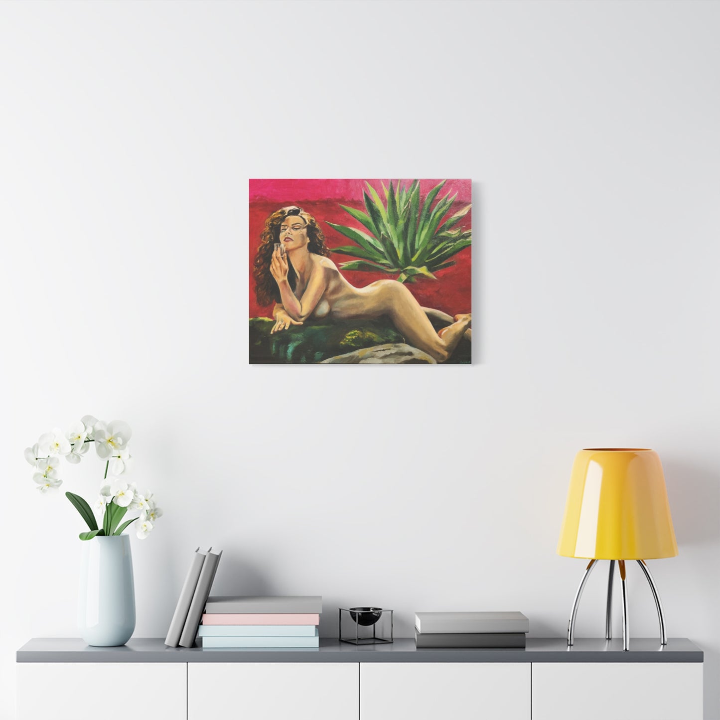 "Mujer Agave" Canvas Print, Artistic Nude Canvas Wall Art