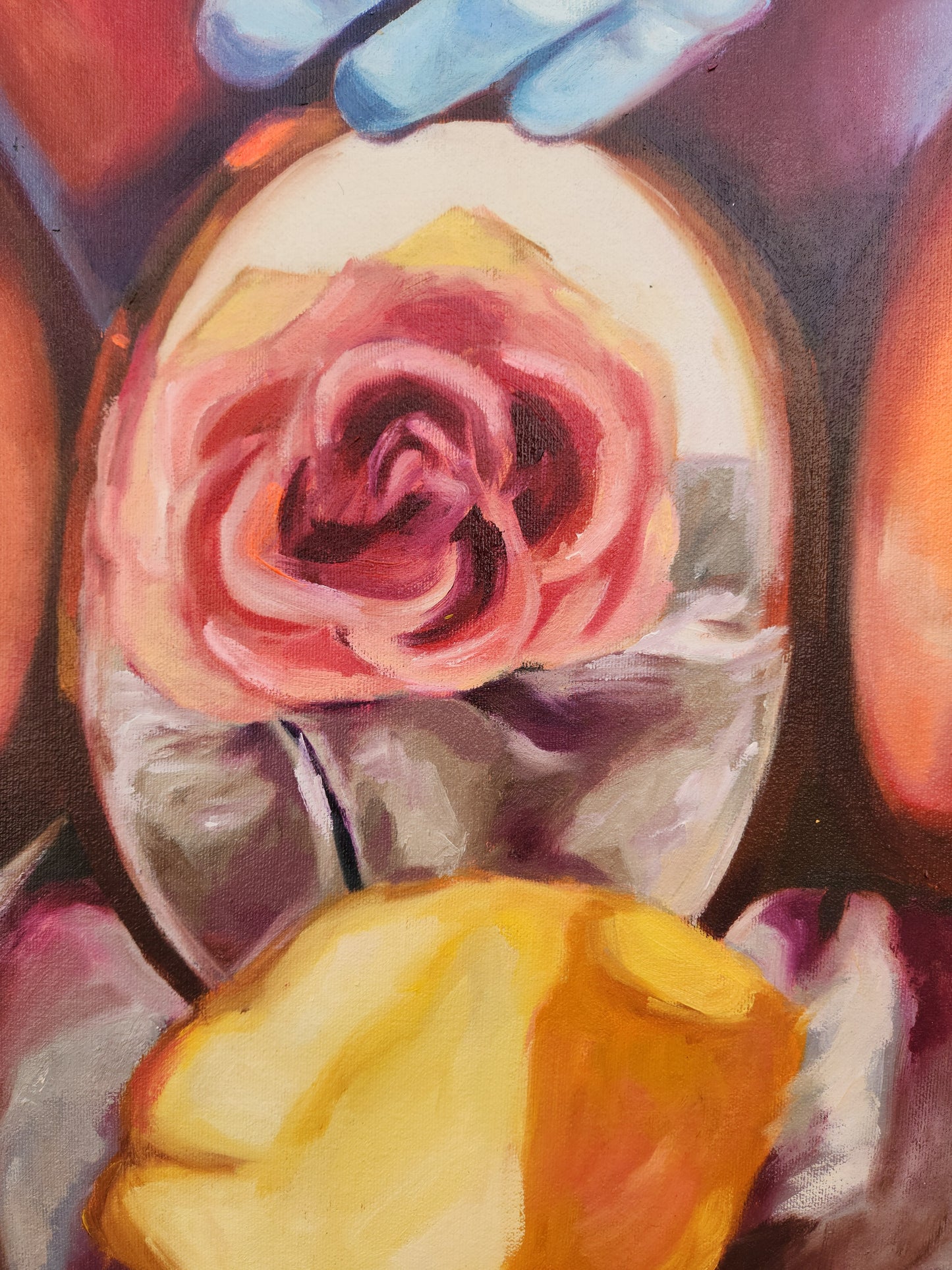 "Spiegelrose" Originalgemälde