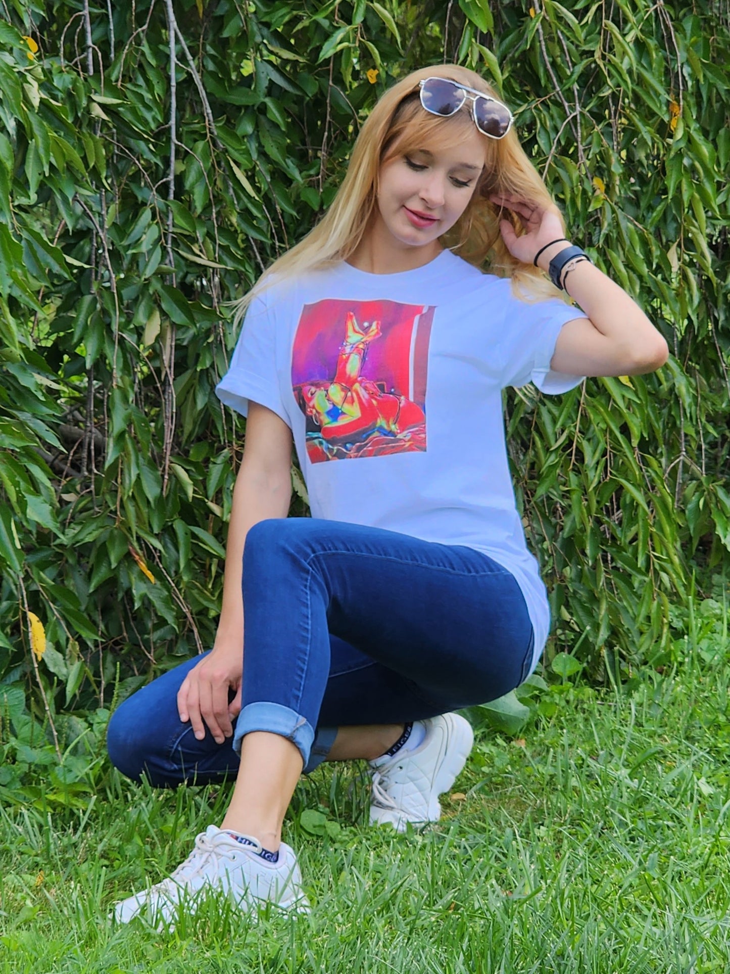"XXXmas Lights" Unisex-T-Shirt aus schwerer Baumwolle
