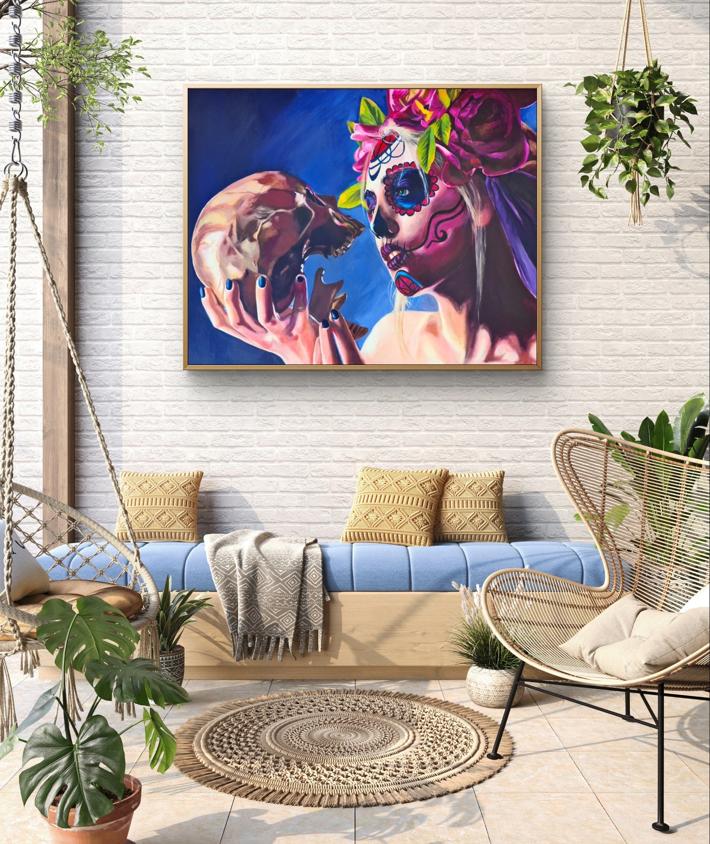 "Kiss of Death" Canvas Print Stretched Wall Art