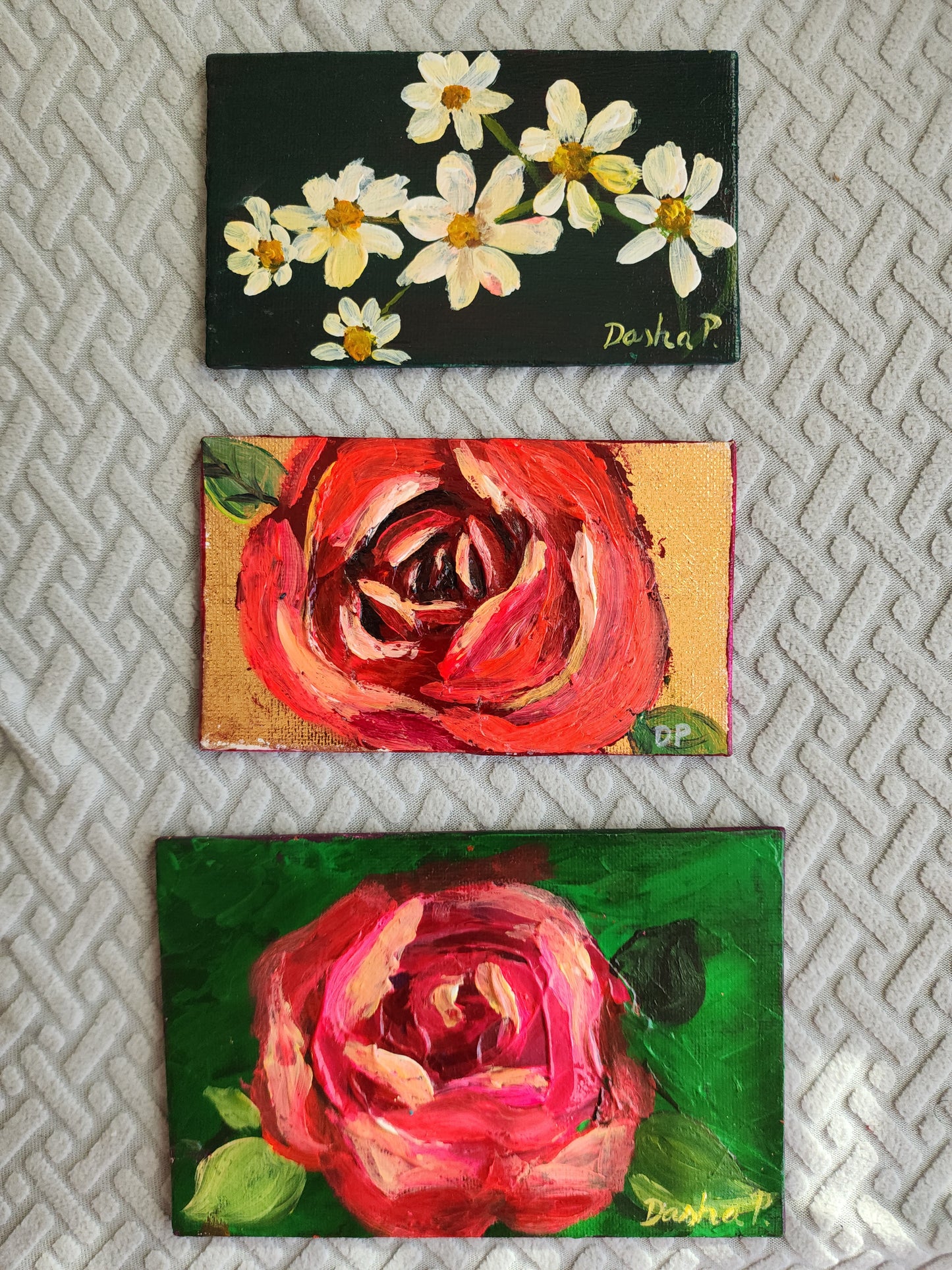 "Micro Rose" #1 Original Painting