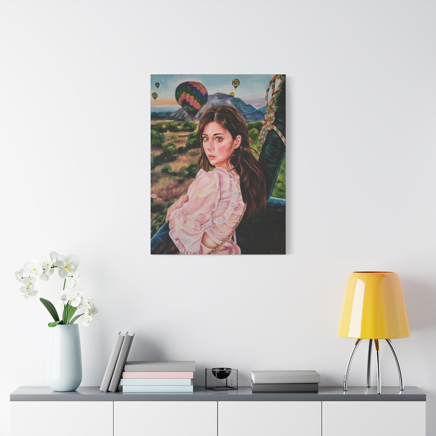 "Girl in a Balloon" Canvas Print