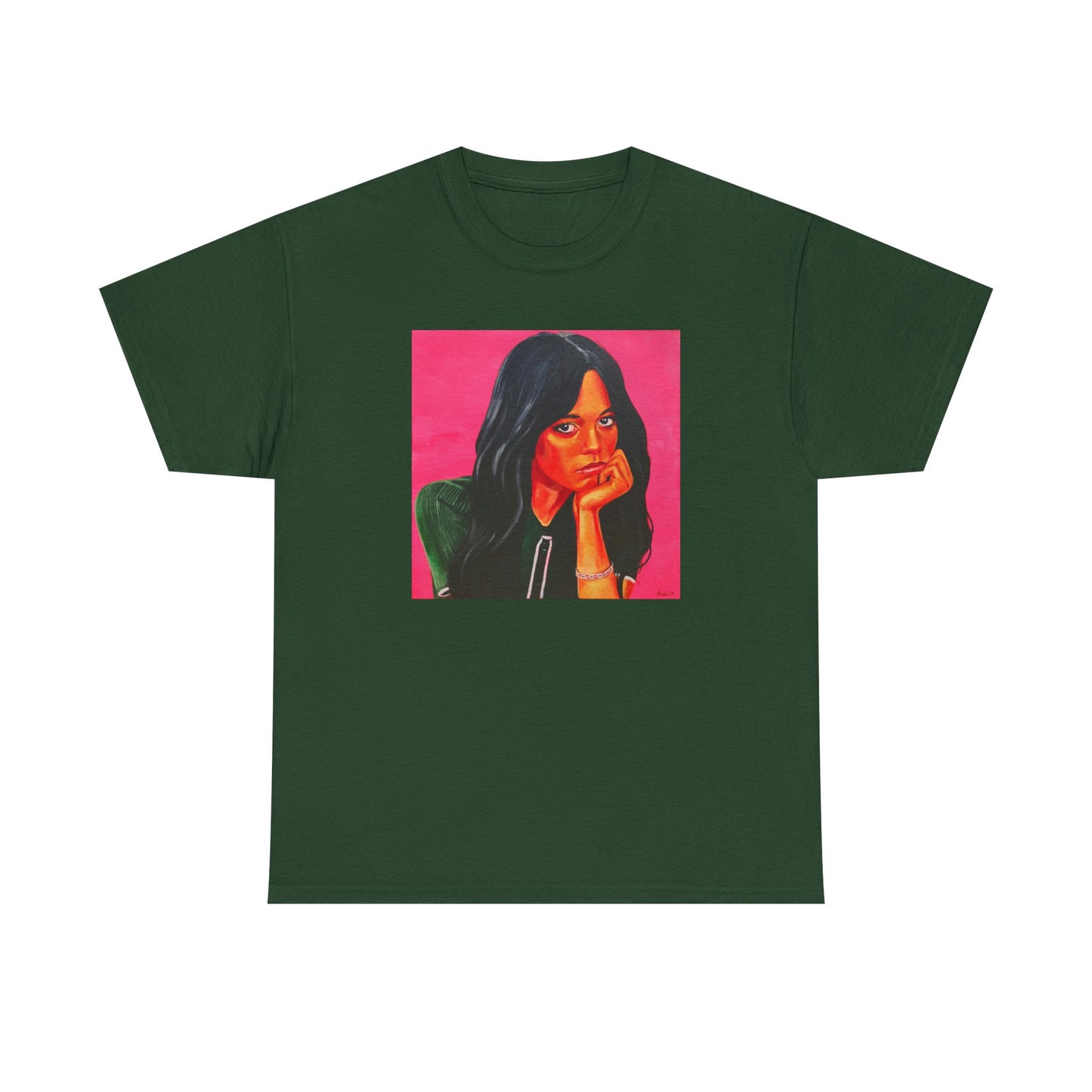 Camiseta unisex de algodón grueso "Jenna Ortega (miércoles)"