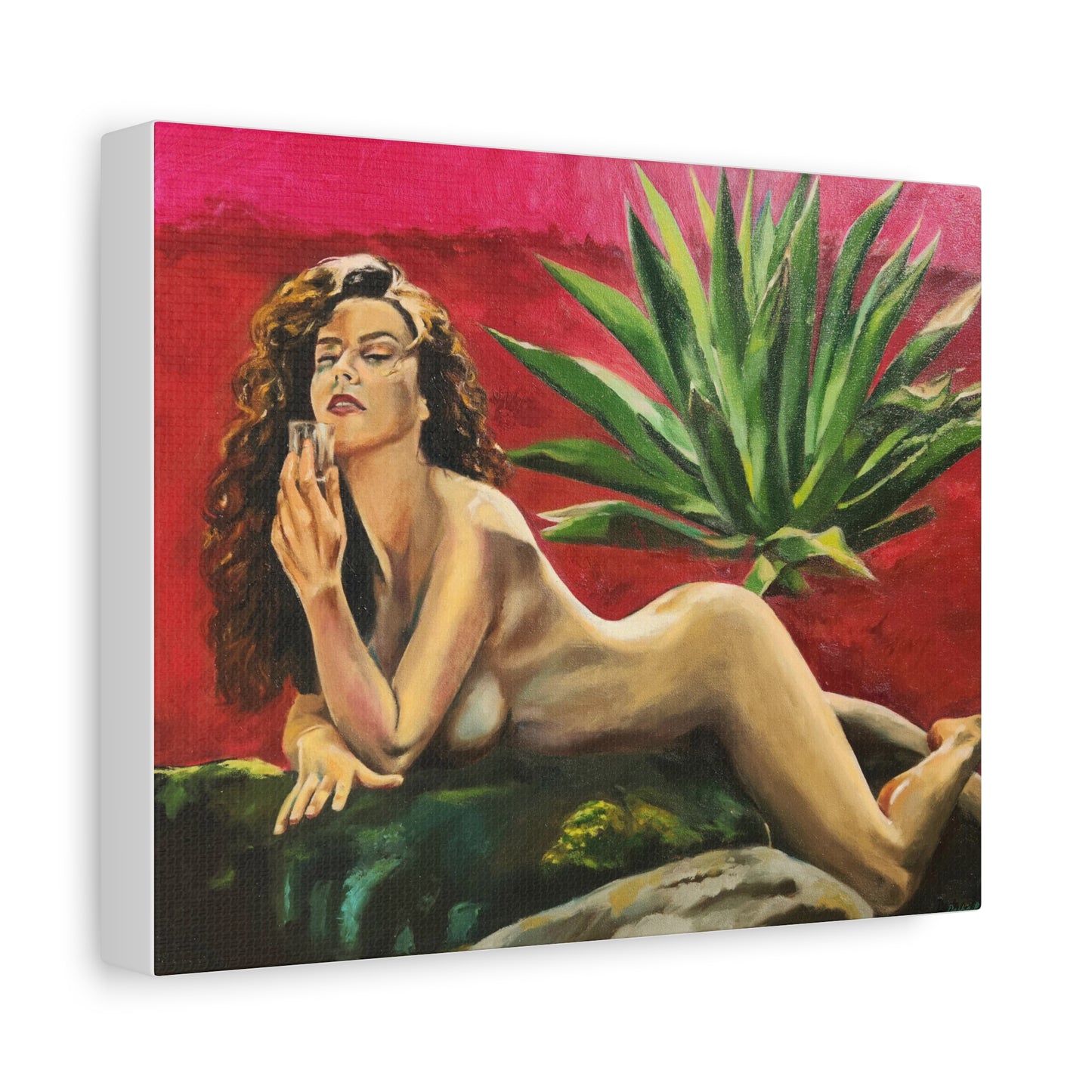 "Mujer Agave" Canvas Print, Artistic Nude Canvas Wall Art