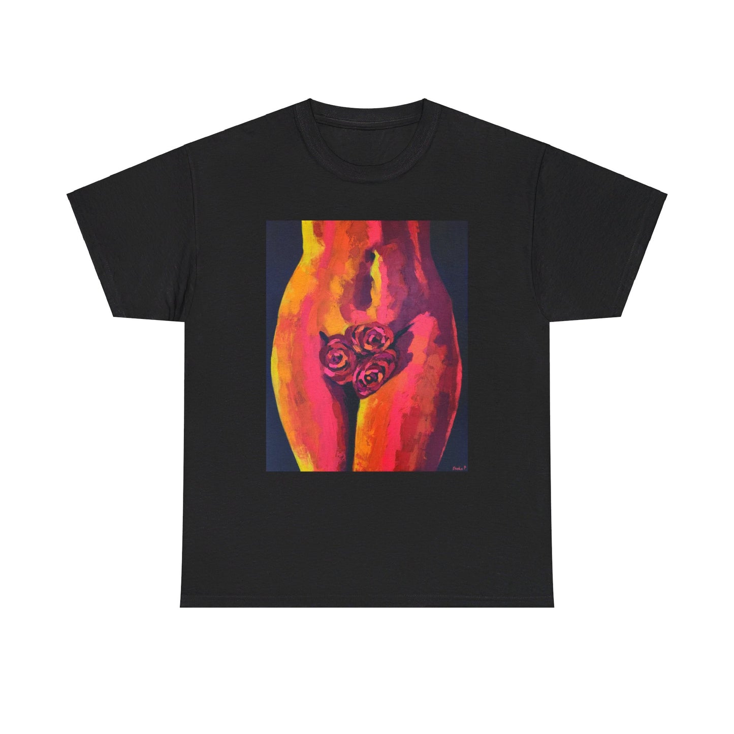 Camiseta unisex de algodón grueso "Sensual Roses"