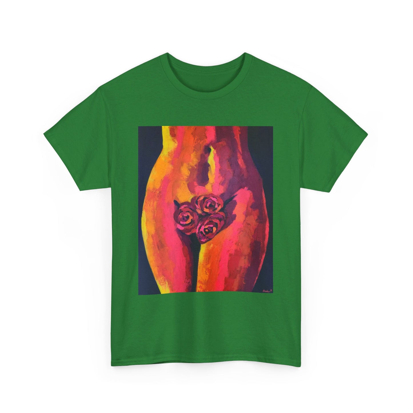 Camiseta unisex de algodón grueso "Sensual Roses"