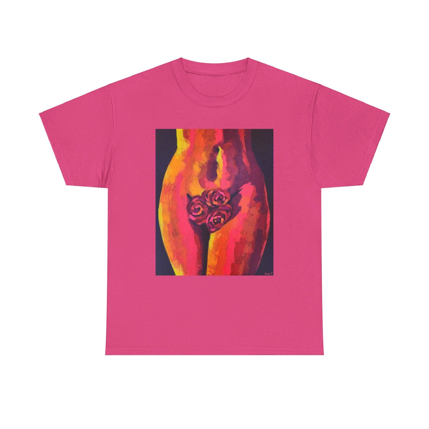 Camiseta unisex de algodón grueso "Sensual Roses"