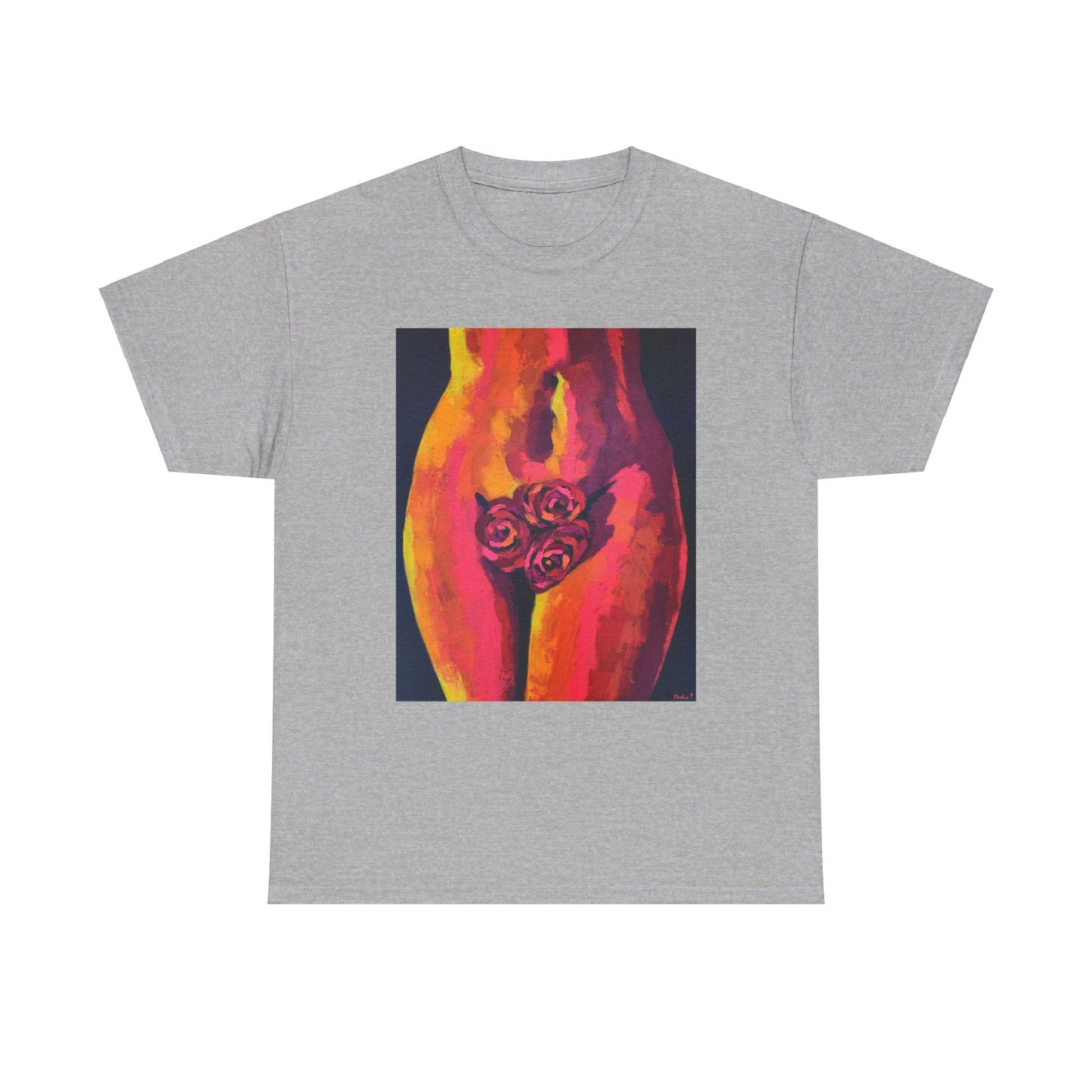 Camiseta unisex de algodón grueso "Sensual Roses"