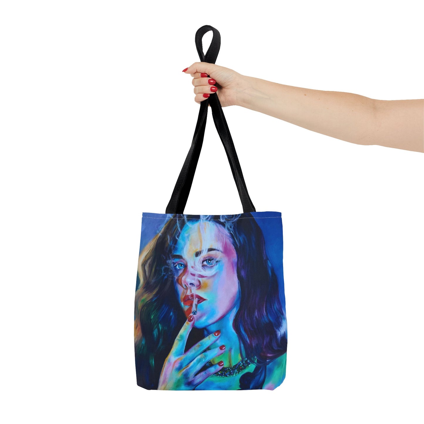 Vibrant "Smoke" Art Tote Bag - Colorful Design for Everyday Use