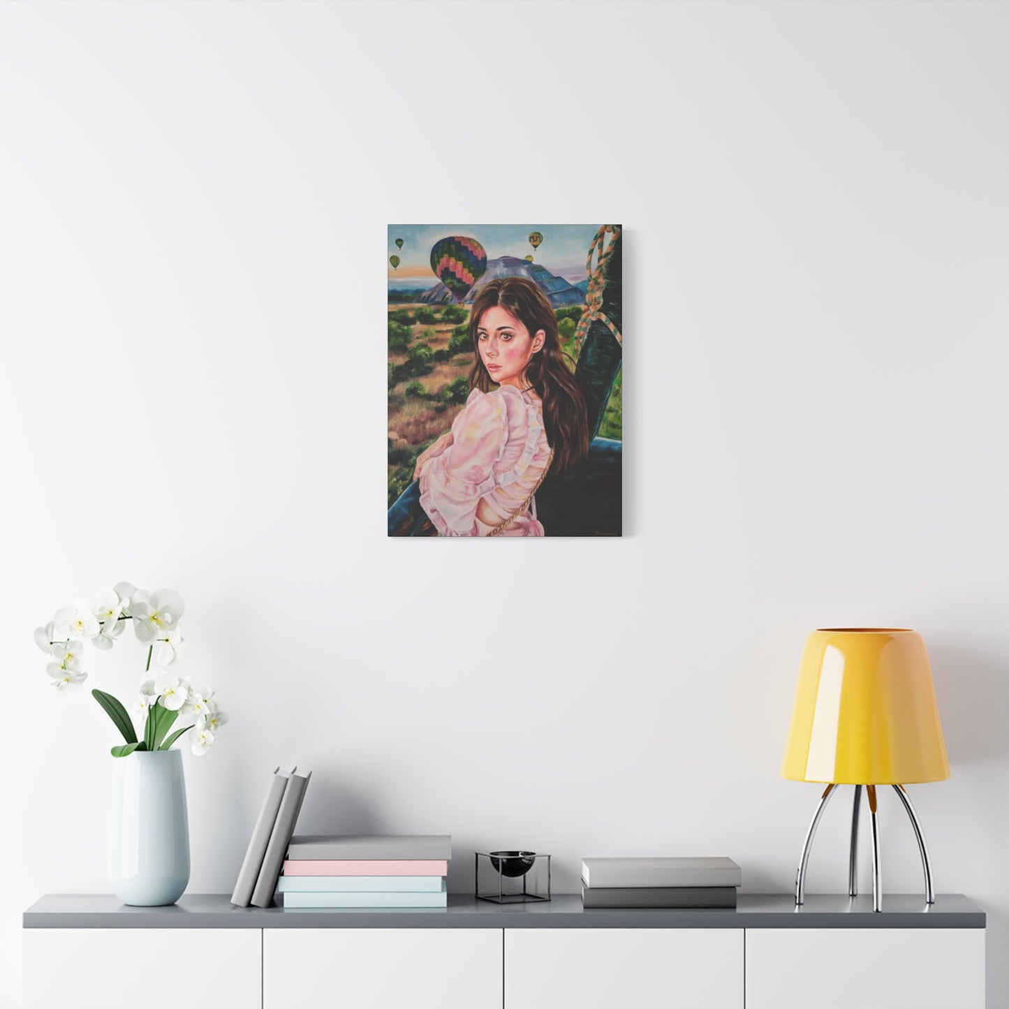 "Girl in a Balloon" Canvas Print