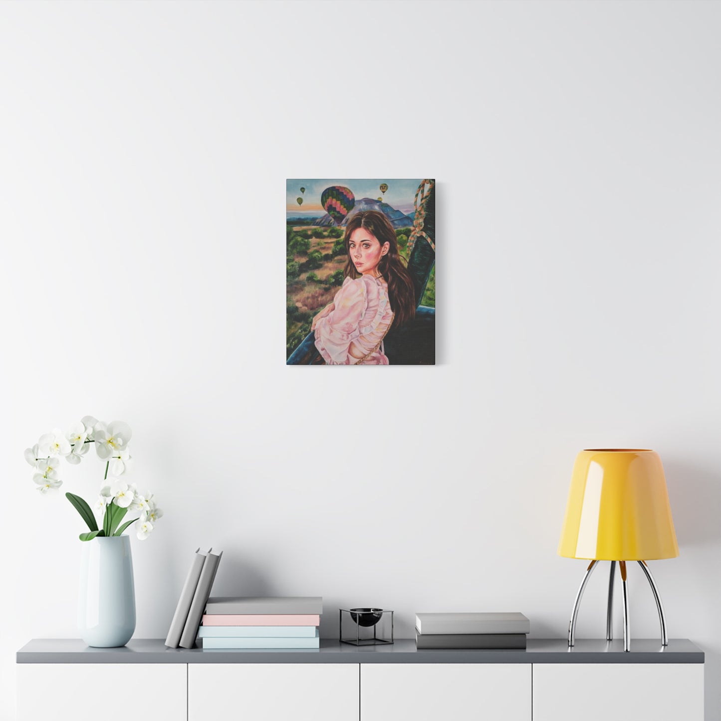 "Girl in a Balloon" Canvas Print