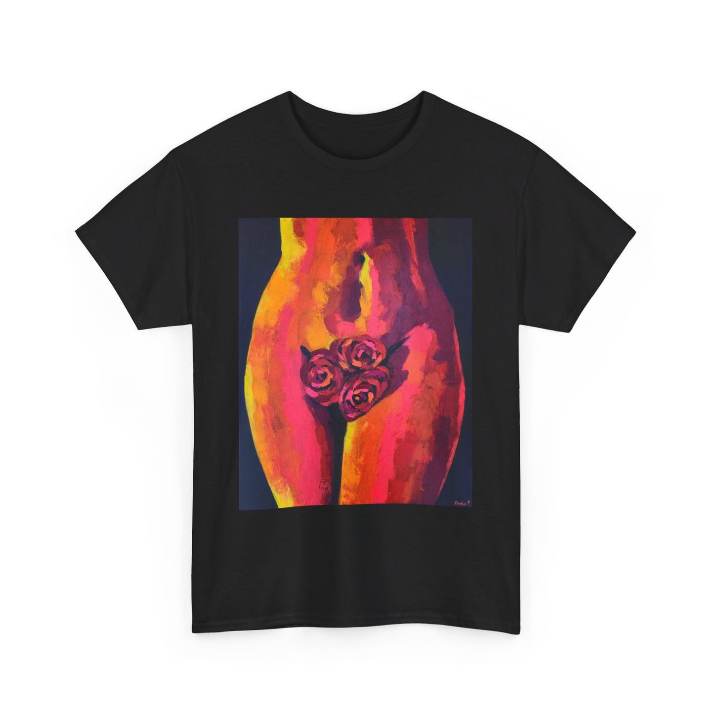 Camiseta unisex de algodón grueso "Sensual Roses"
