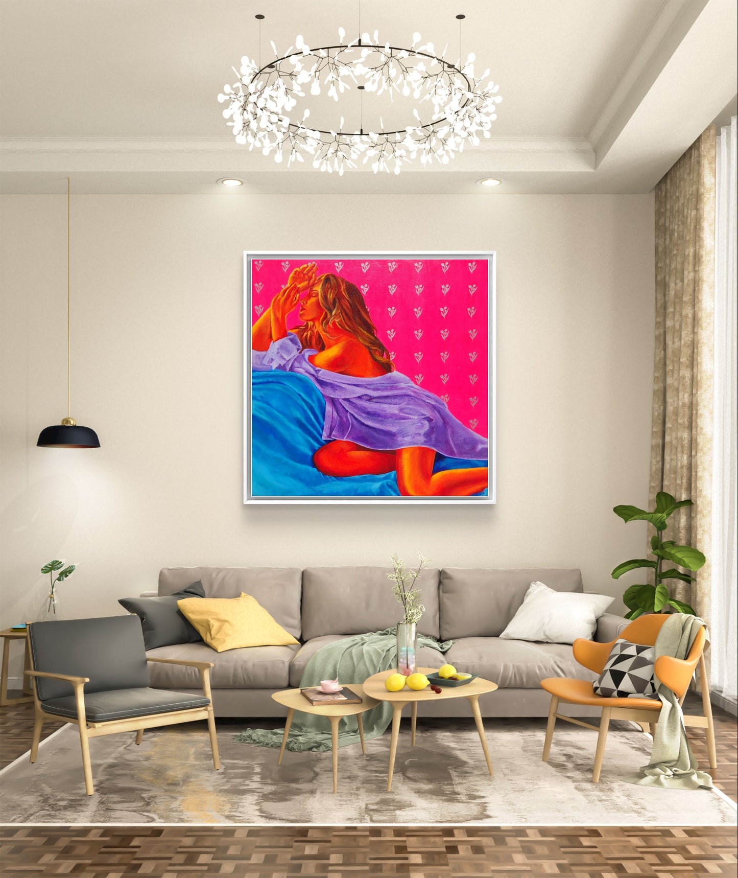 "Tulpenwand" Originalgemälde