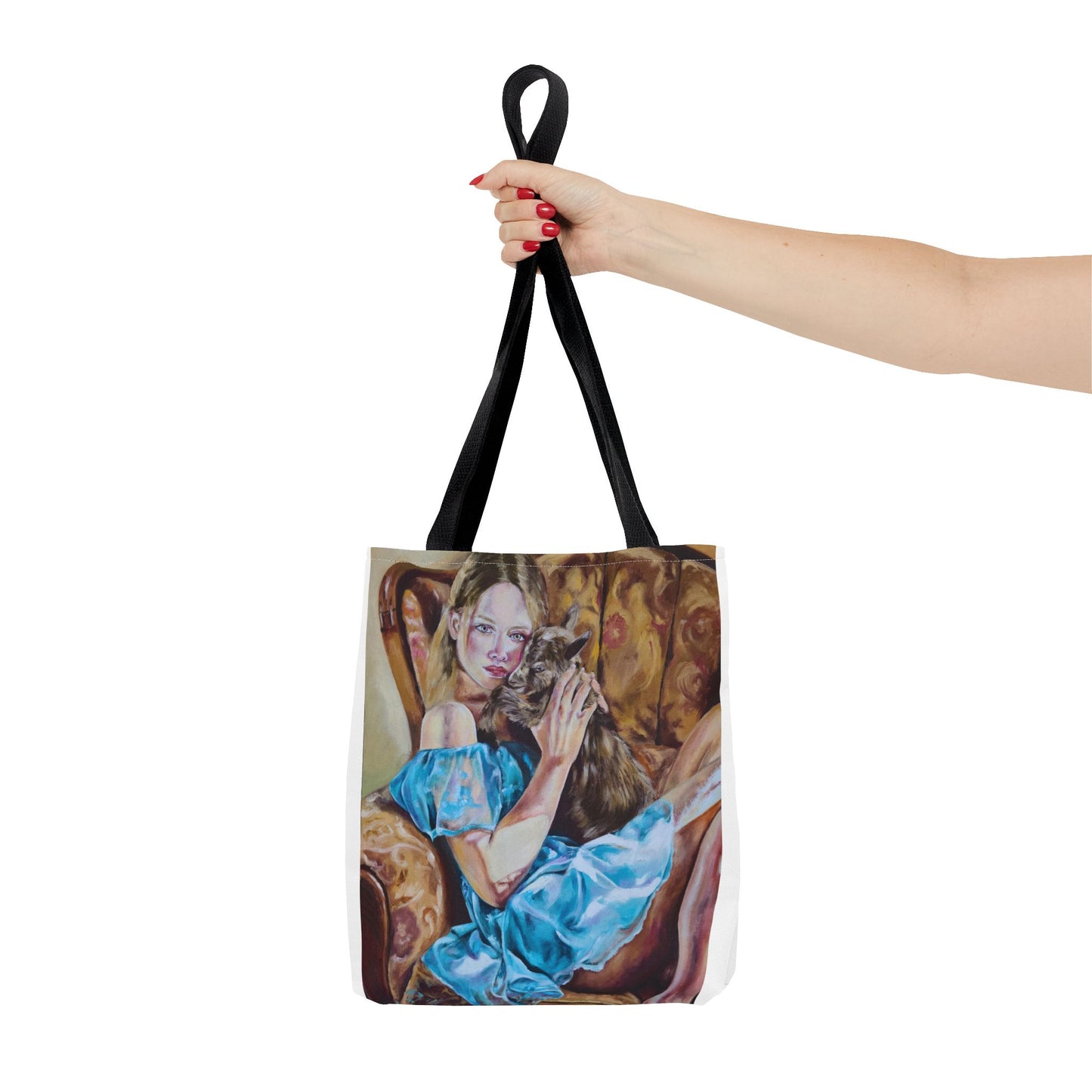 Vibrant "Girl With A Kid" Art Tote Bag - Colorful Design for Everyday Use