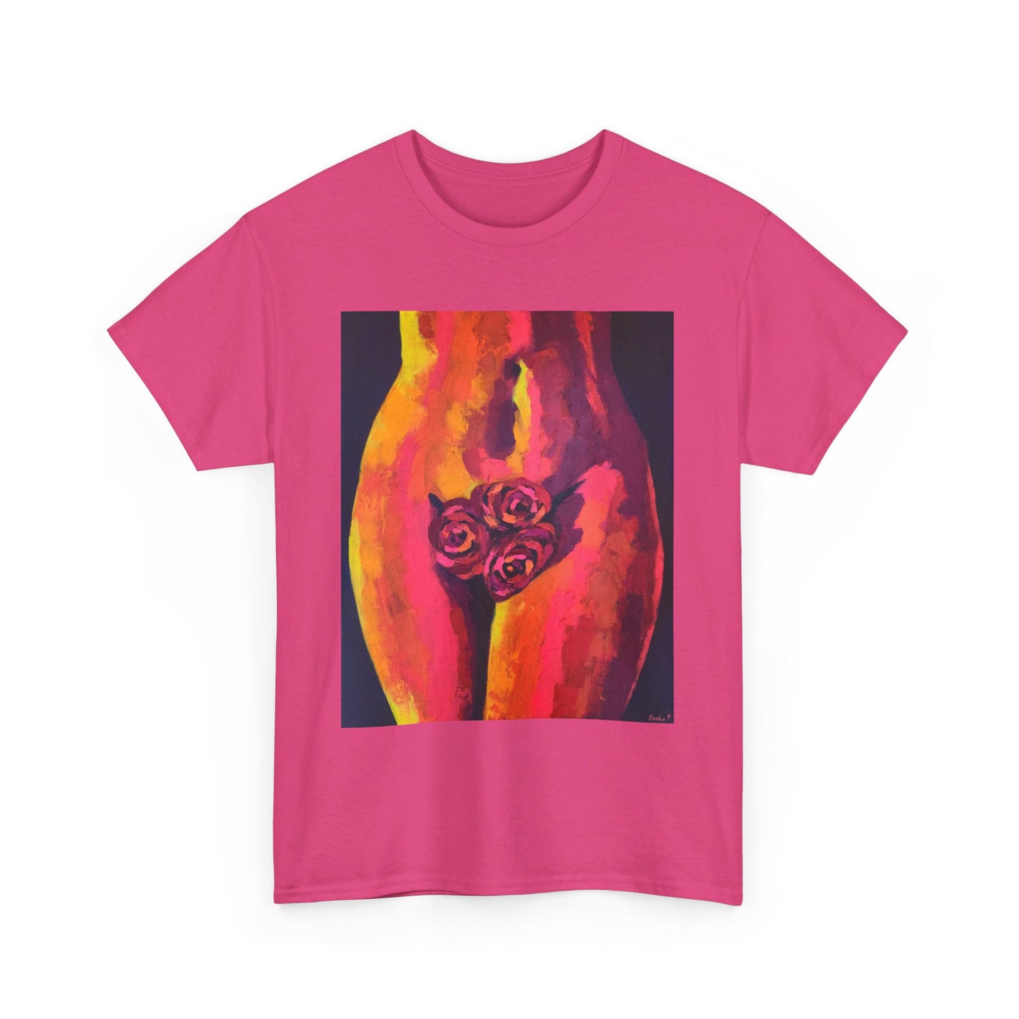 Camiseta unisex de algodón grueso "Sensual Roses"