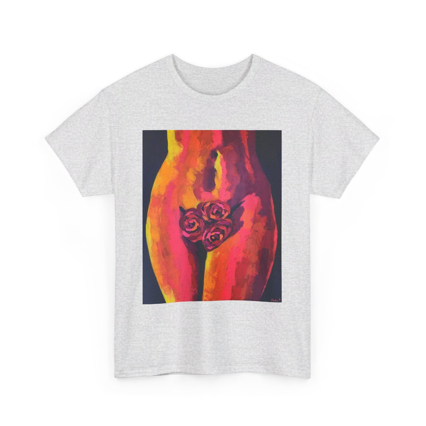 Camiseta unisex de algodón grueso "Sensual Roses"
