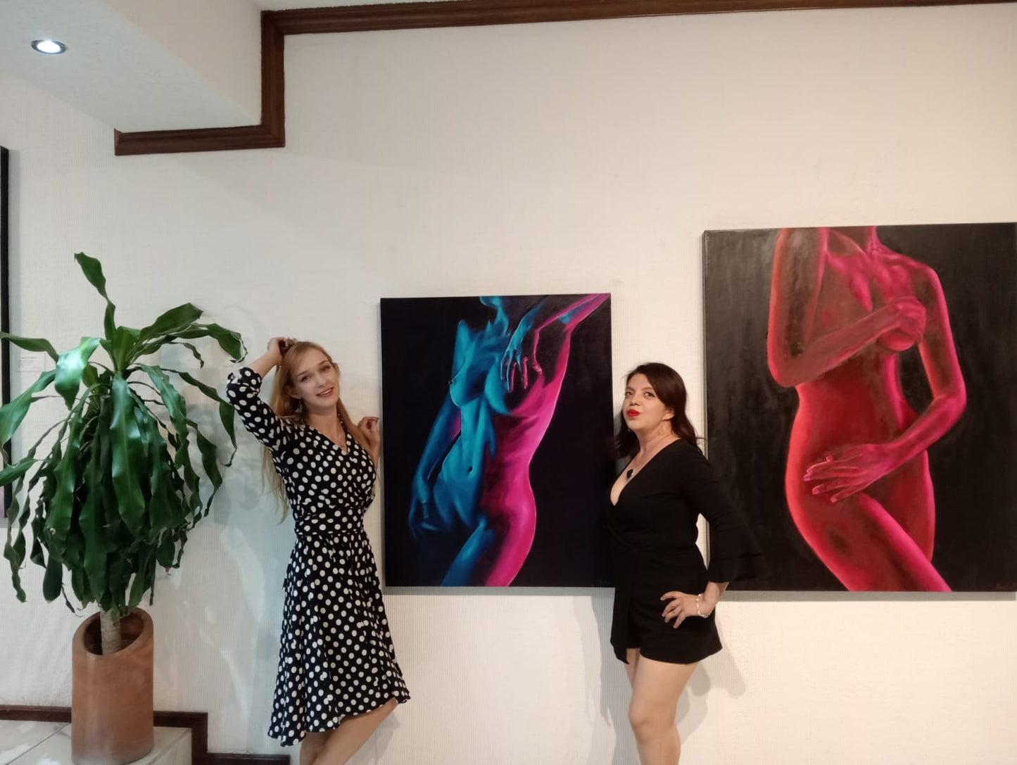 "Magenta Blue Bodyscape" Original Painting