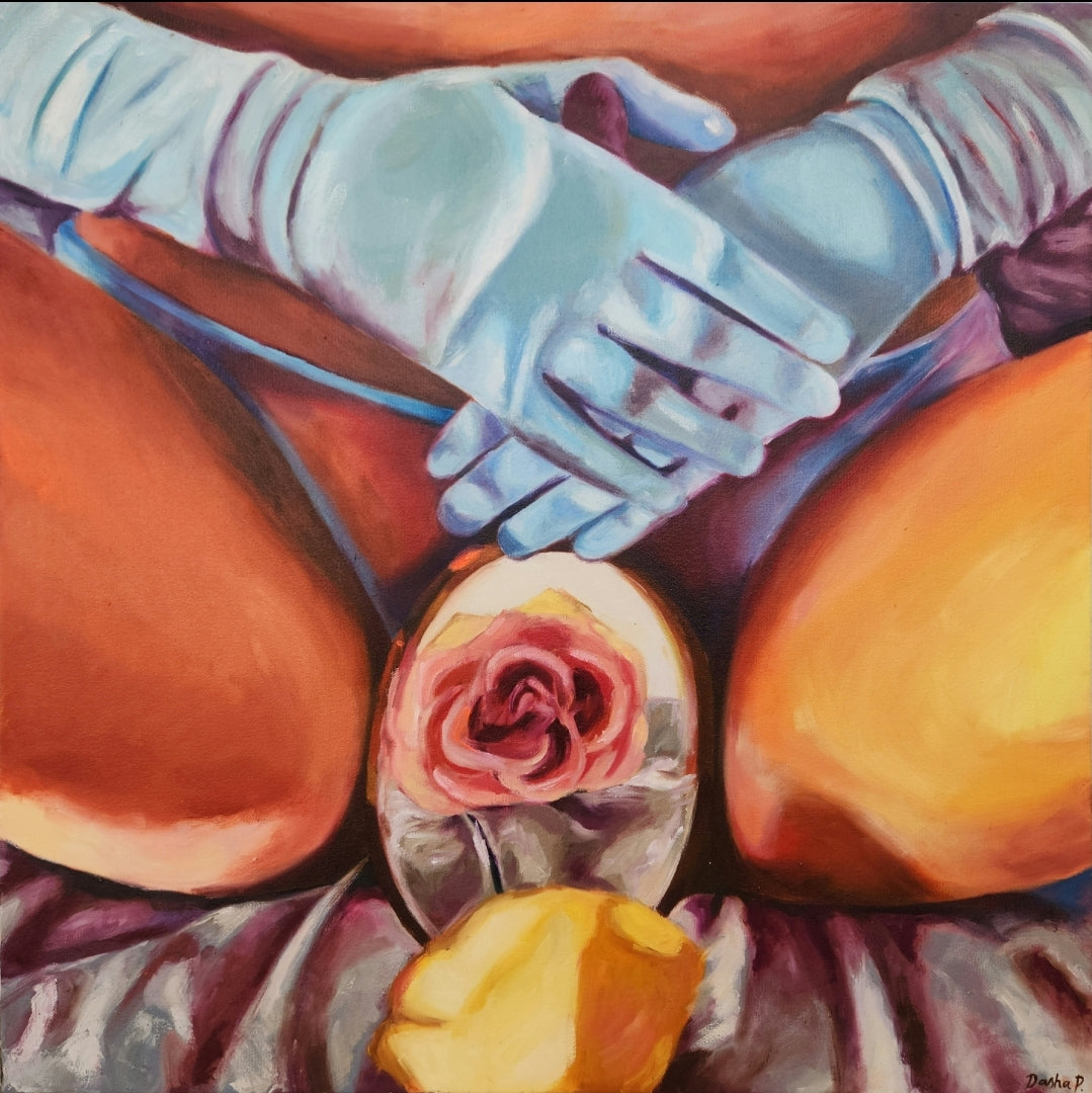 "Spiegelrose" Originalgemälde