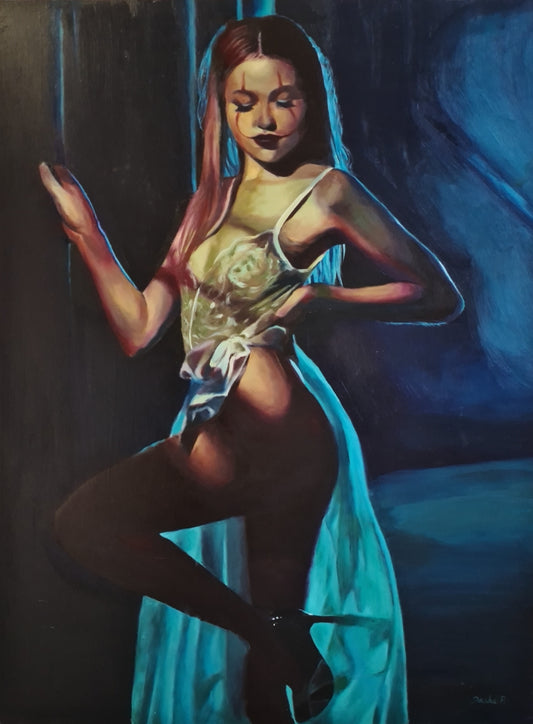 "Clown Girl" Originalgemälde