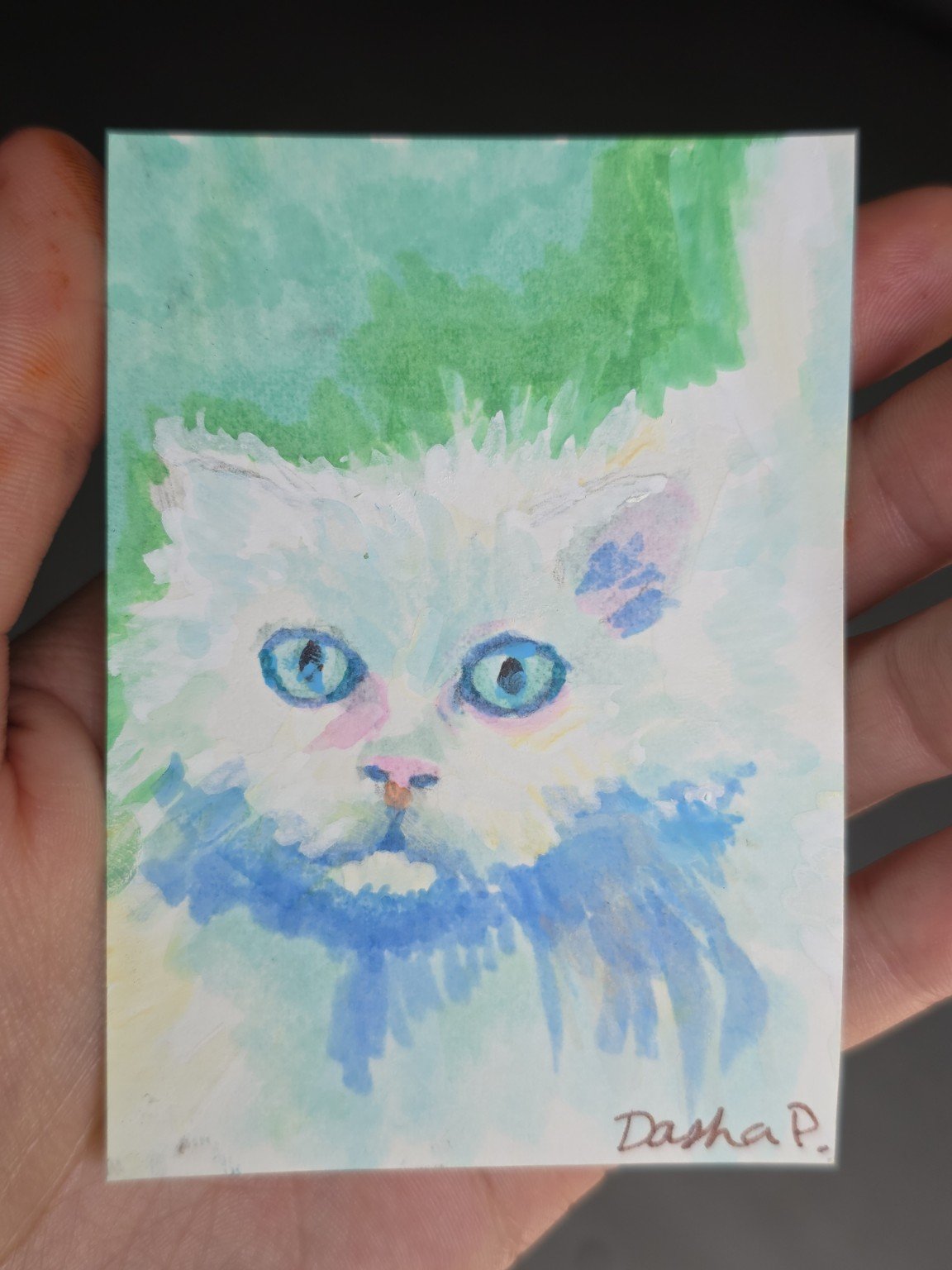 ACEO Cat #2 — Original Mini Painting