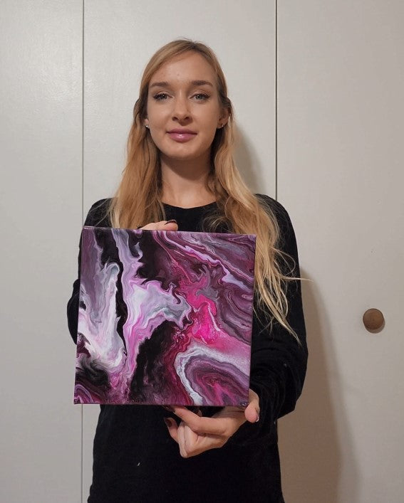 "Crimson Currents #3" Original Painting