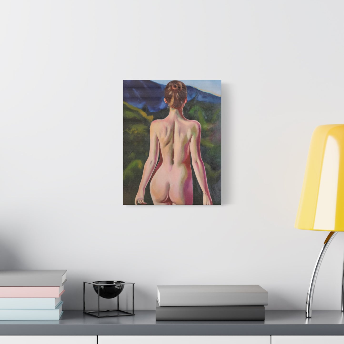 "Nude in Nature" - Stretched Canvas Print Wall Art