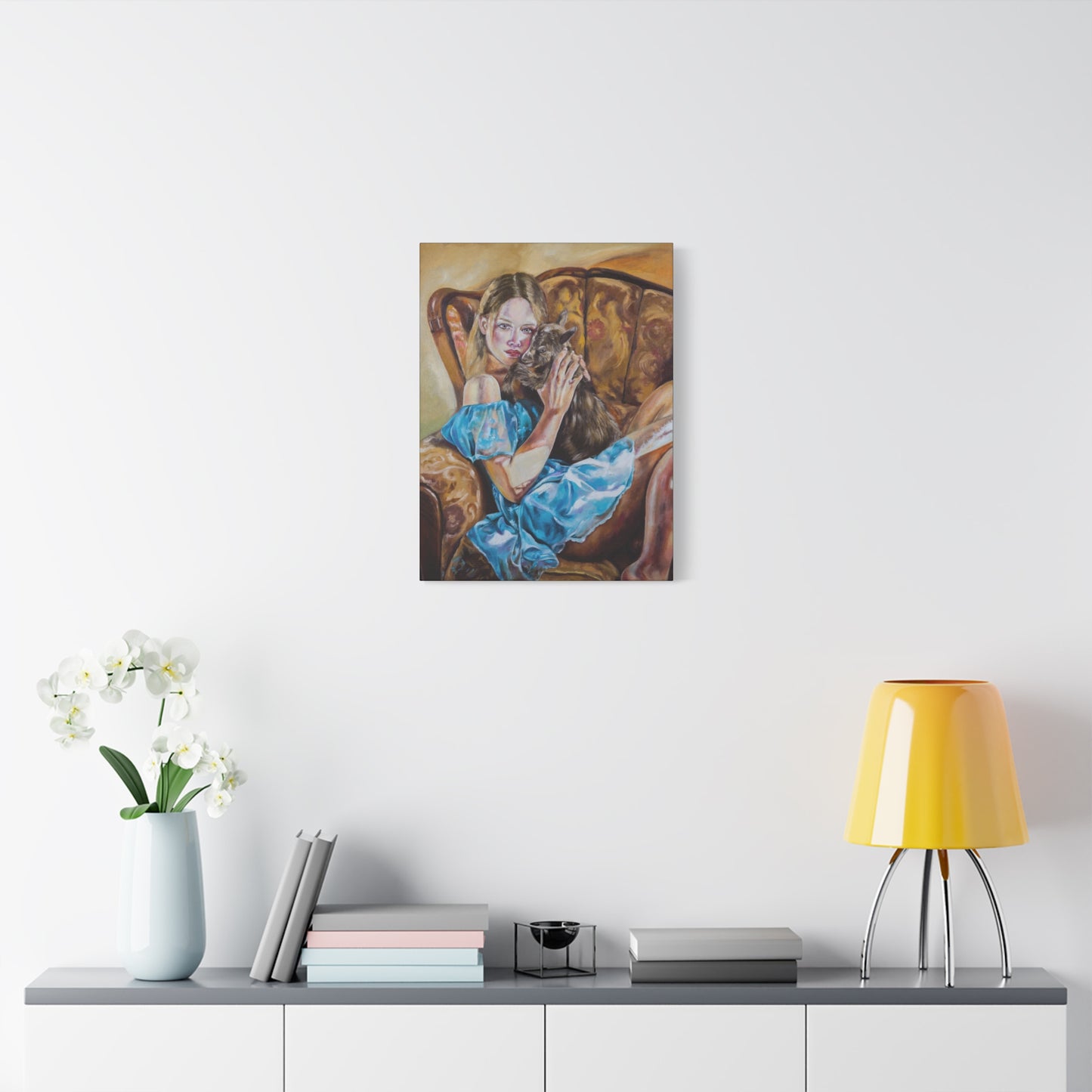 "Girl with a Kid" Canvas Print