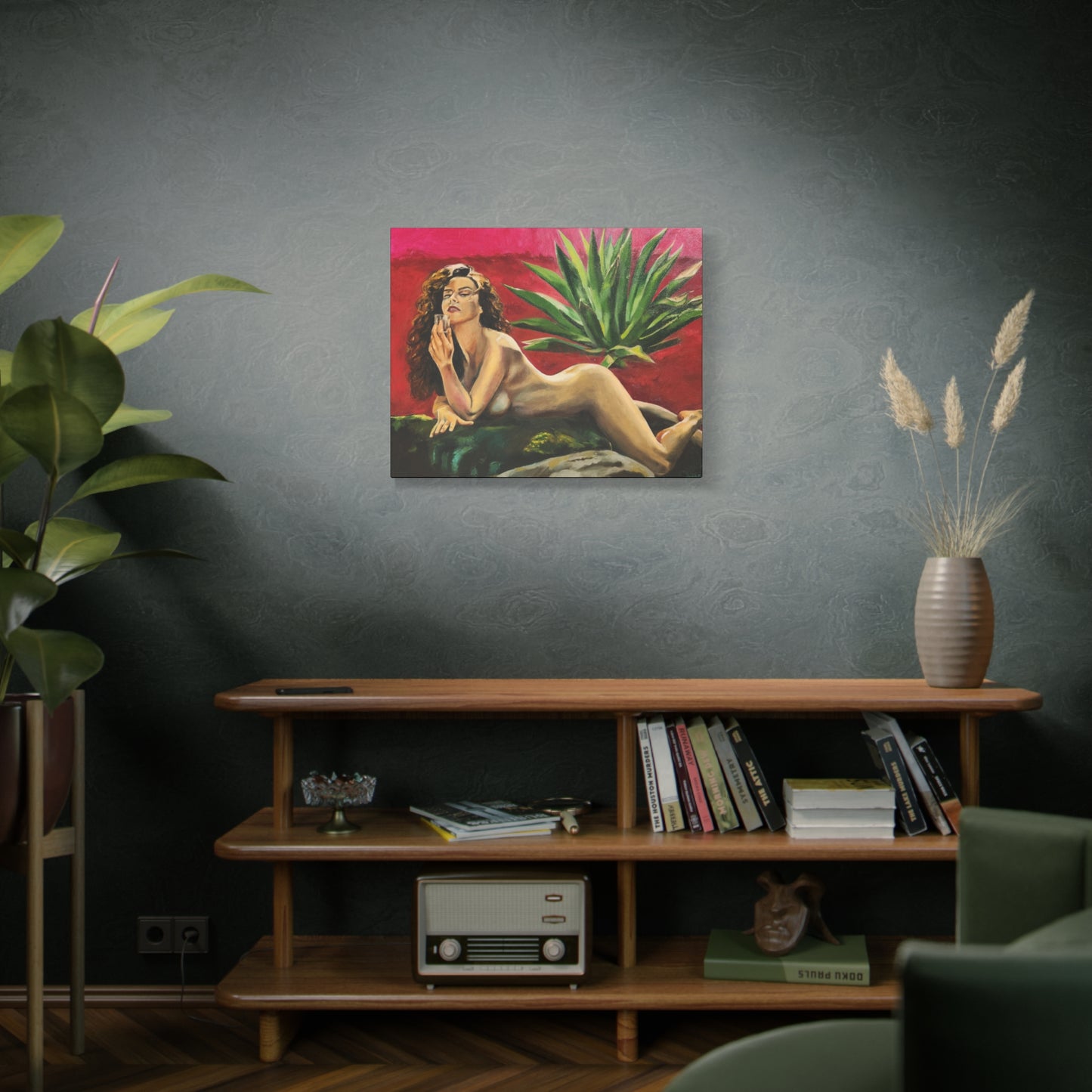 "Mujer Agave" Canvas Print, Artistic Nude Canvas Wall Art