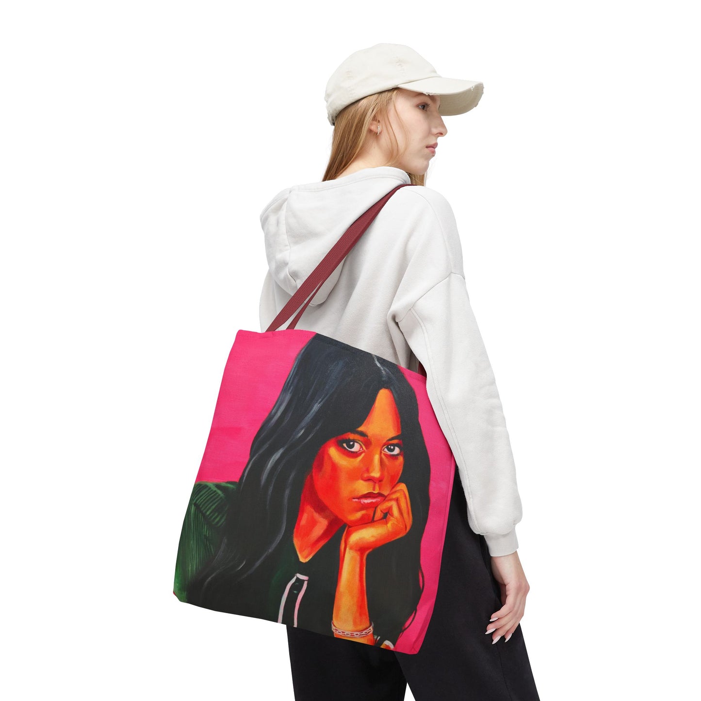 Vibrant "Jenna Ortega from Wednesday" Art Tote Bag - Colorful Design for Everyday Use