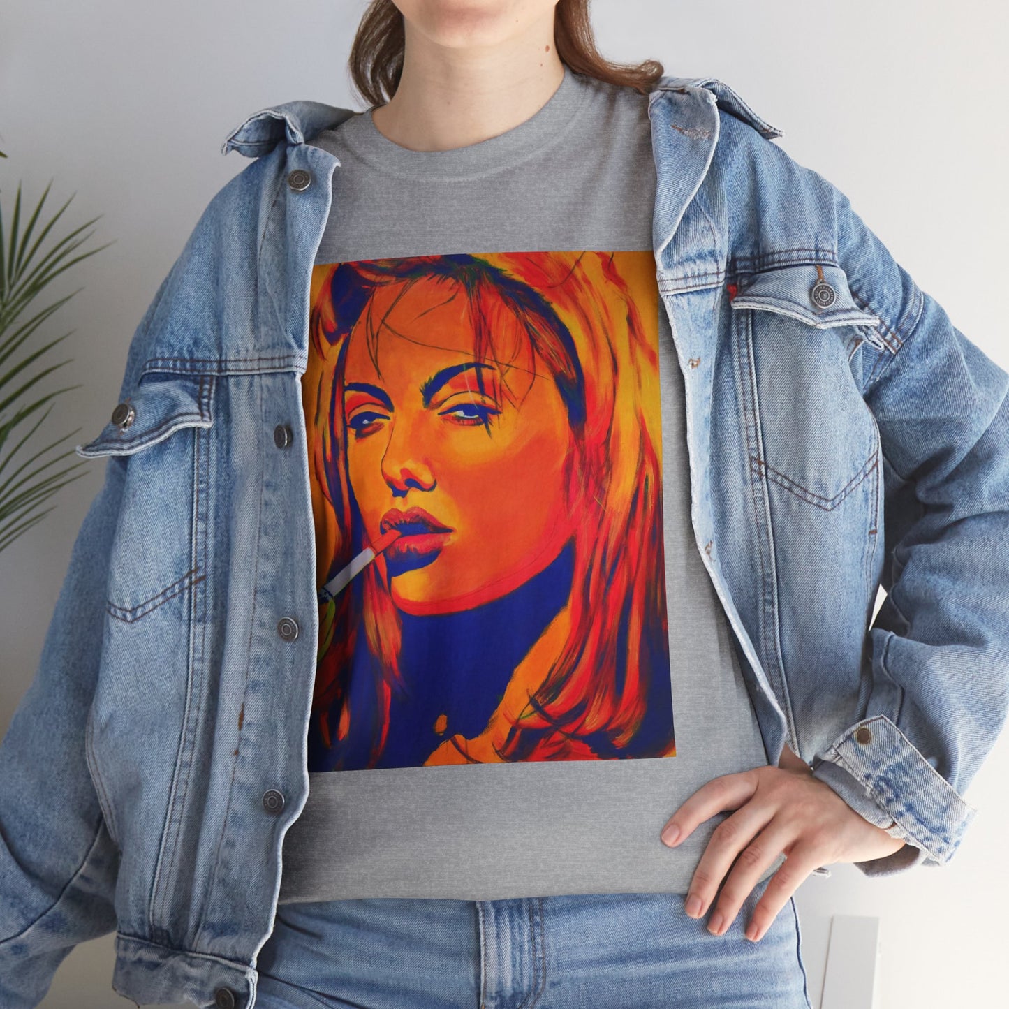 "Angelina Jolie from Girl, Interrupted" Unisex Heavy Cotton Tee