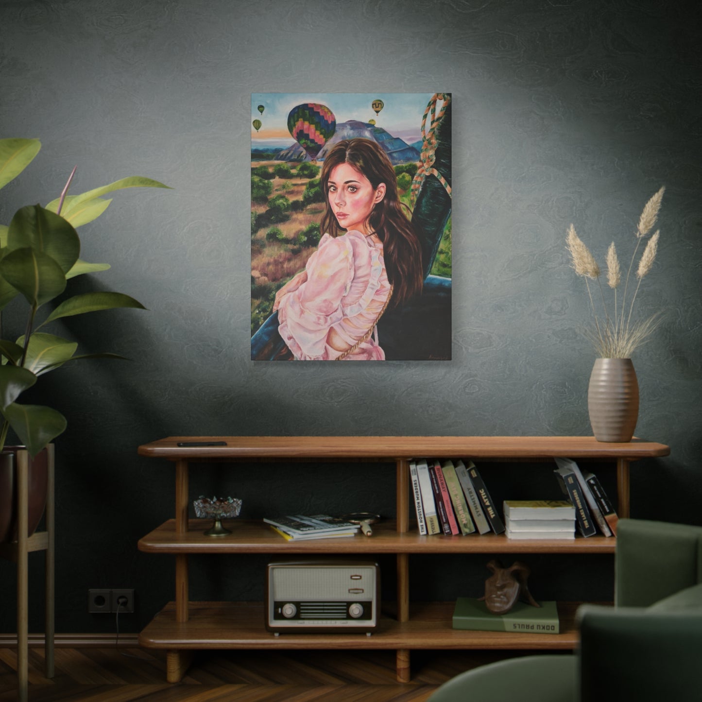 "Girl in a Balloon" Canvas Print