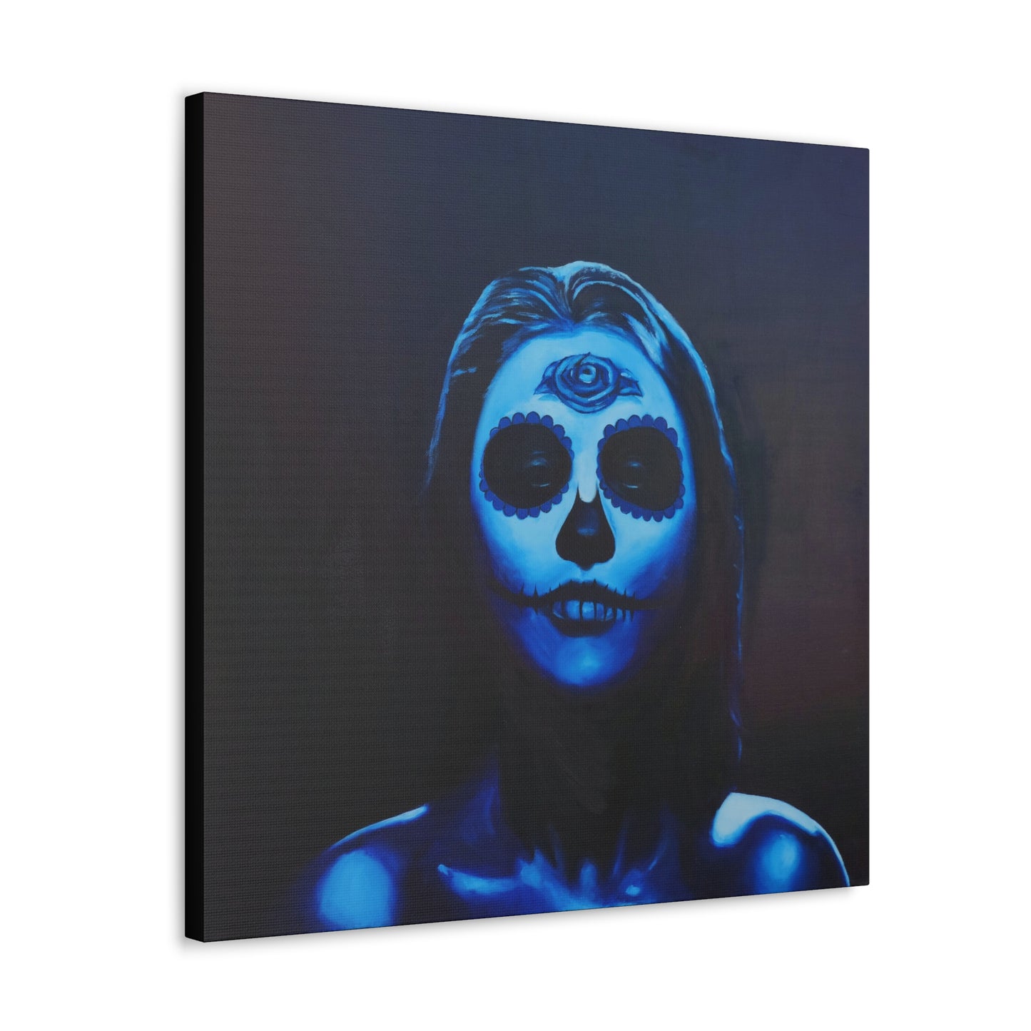 "Blaue Catrina" Leinwanddruck