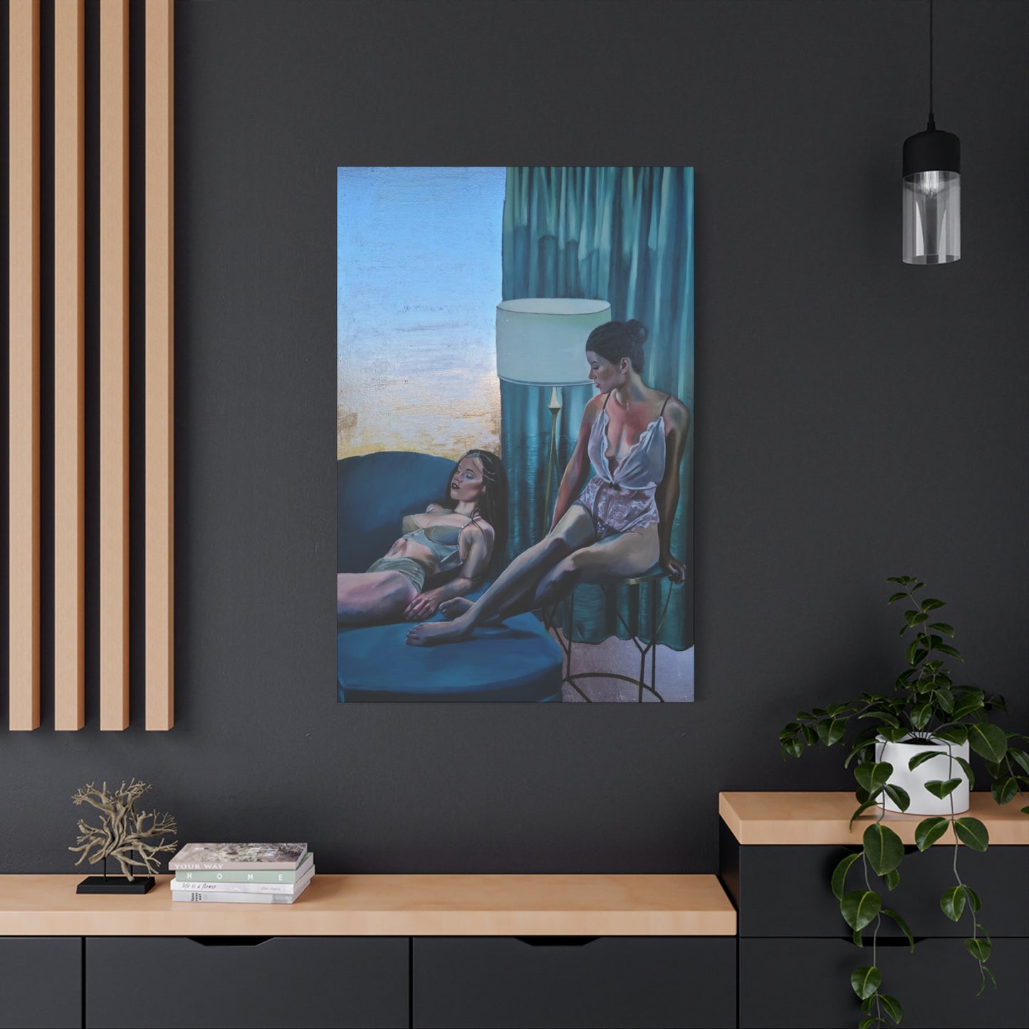 "Siesta" - Stretched Canvas Print Wall Art
