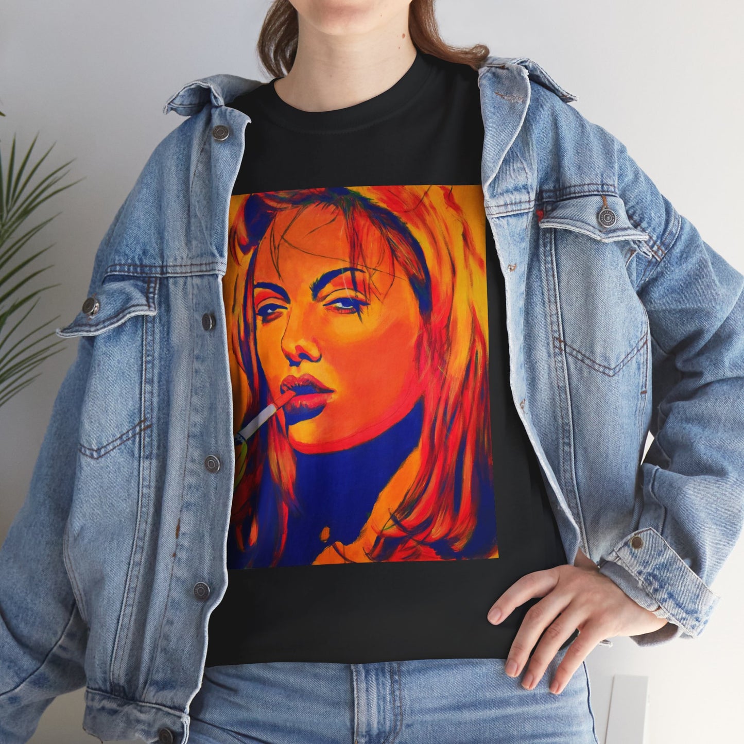 "Angelina Jolie from Girl, Interrupted" Unisex Heavy Cotton Tee