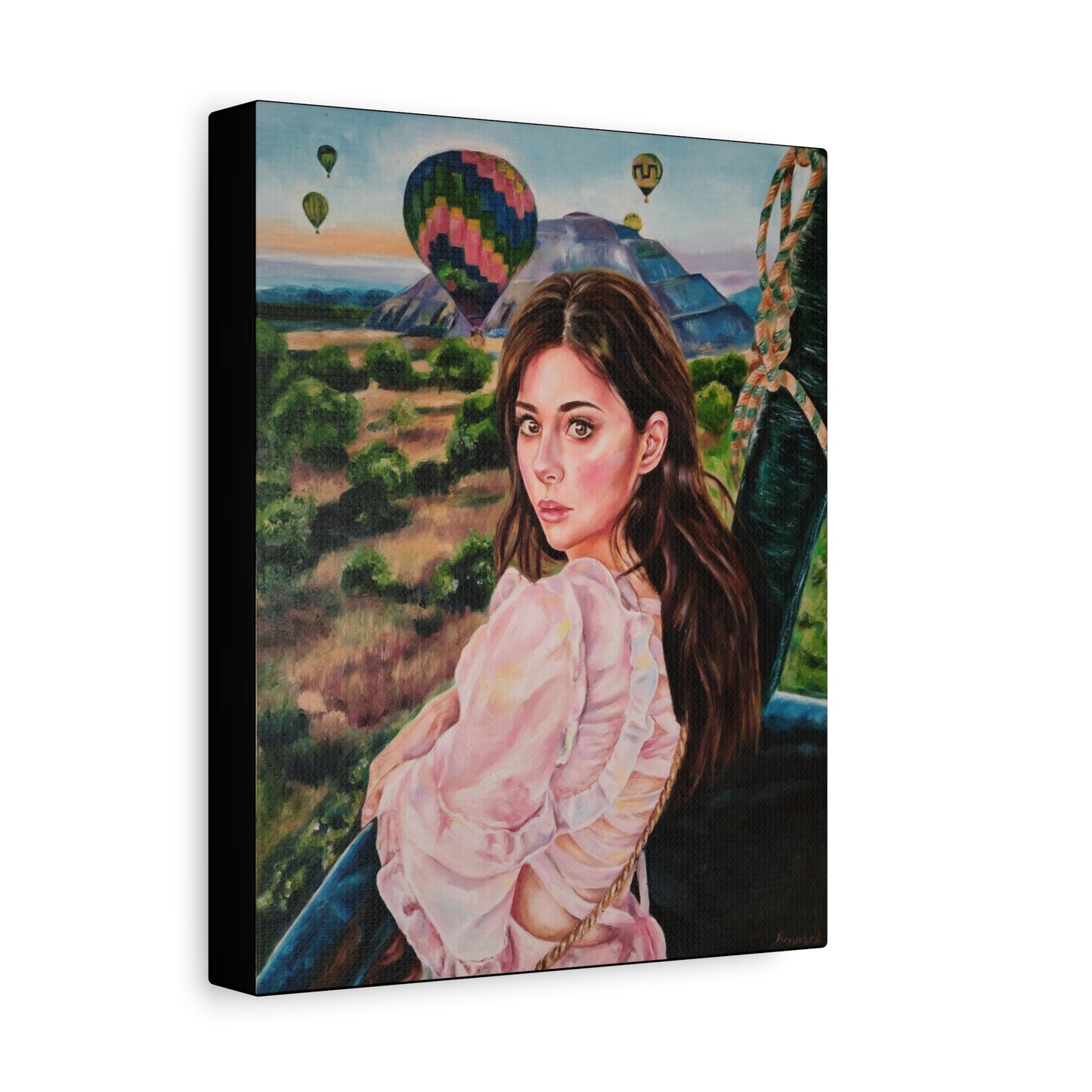"Girl in a Balloon" Canvas Print