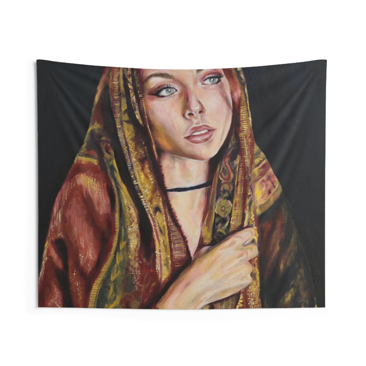 "Black Rose" Tapestry
